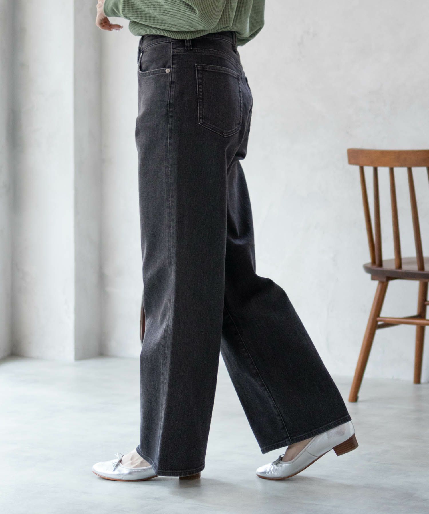 nAvy 毎日はきたくなるデニム「マイデニ」 ワイドパンツ レディース商品画像-12