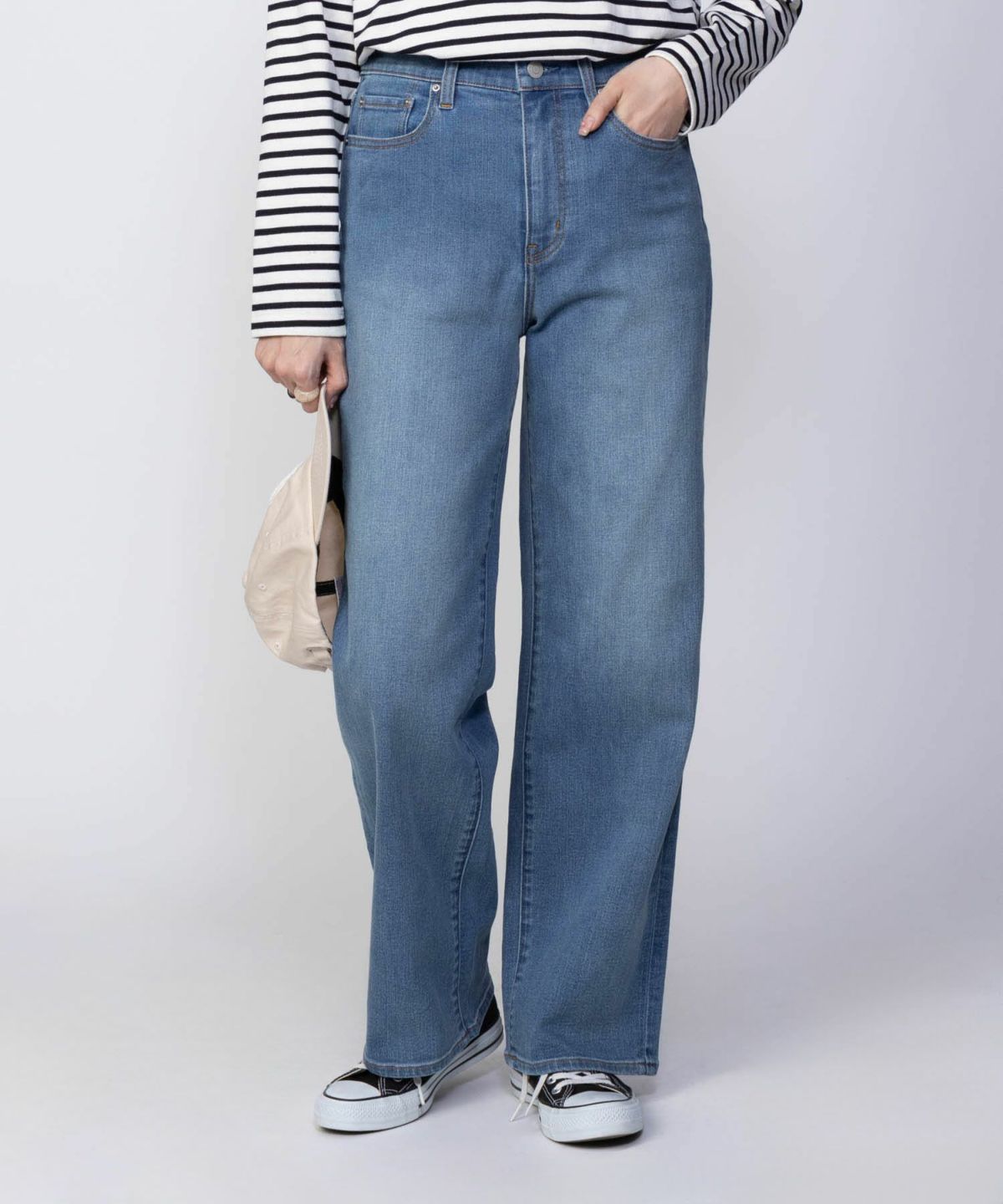 AVY 毎日はきたくなるデニム「マイデニ」 ワイドパンツ レディース