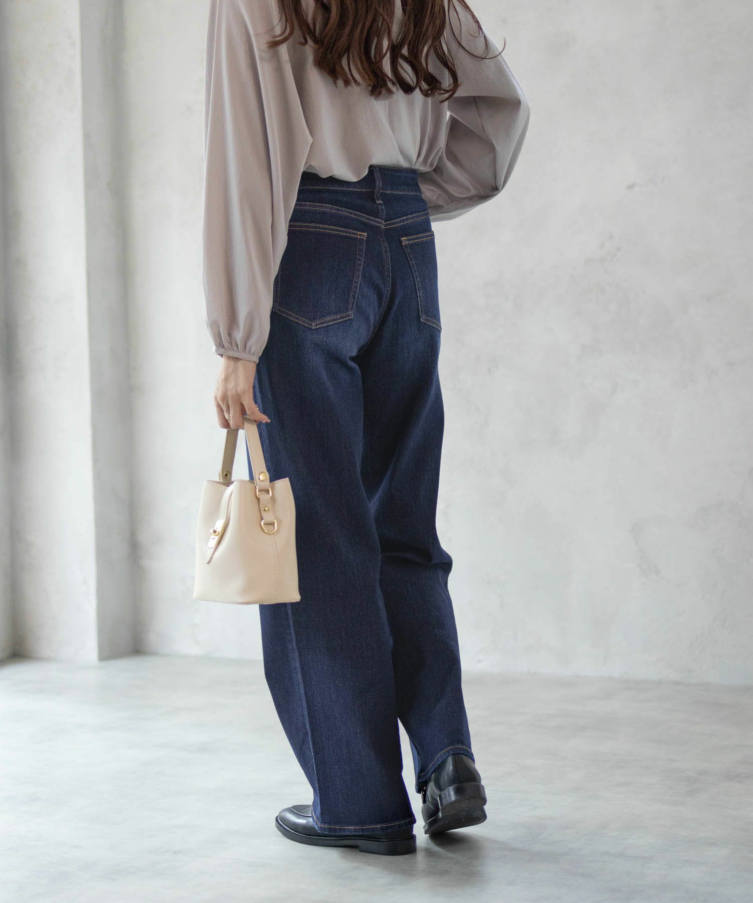 AVY 毎日はきたくなるデニム「マイデニ」 ワイドパンツ レディース