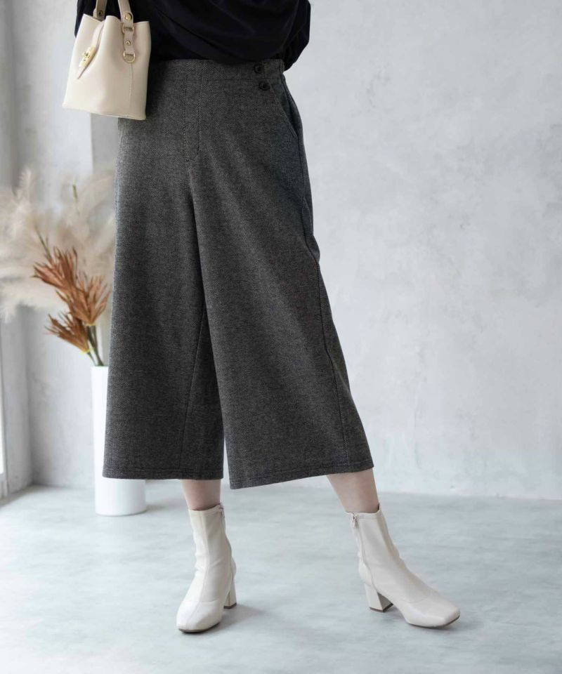 Howdy Marie ニットワイドクロップドパンツ レディース商品画像-2