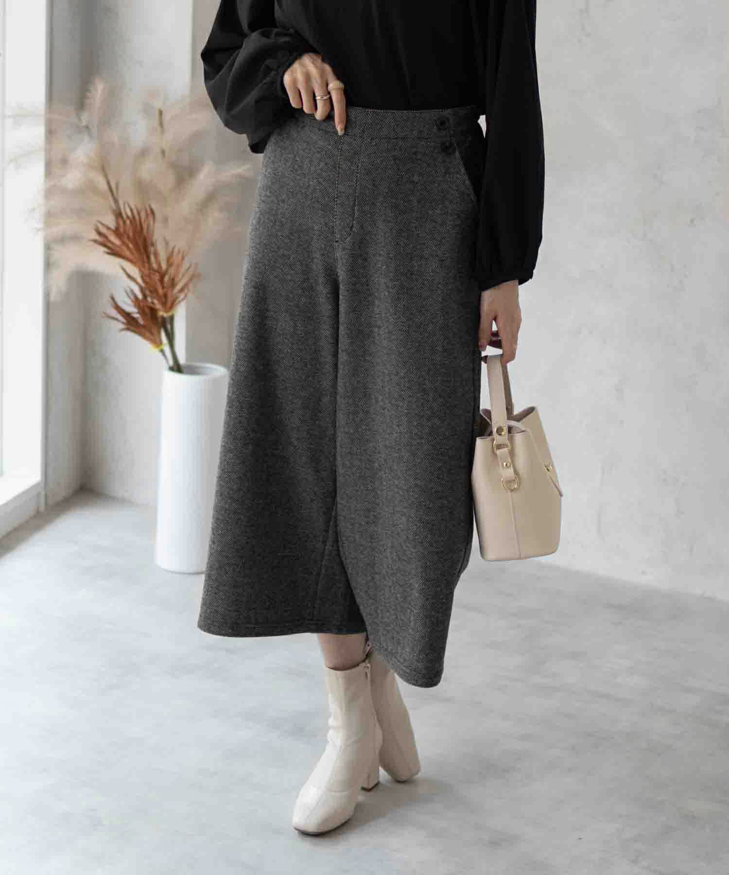 Howdy Marie ニットワイドクロップドパンツ レディース