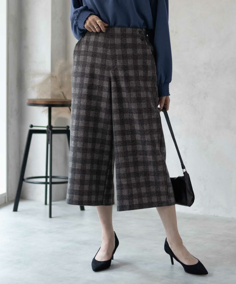 Howdy Marie  ニットワイドクロップドパンツ レディース商品画像-5