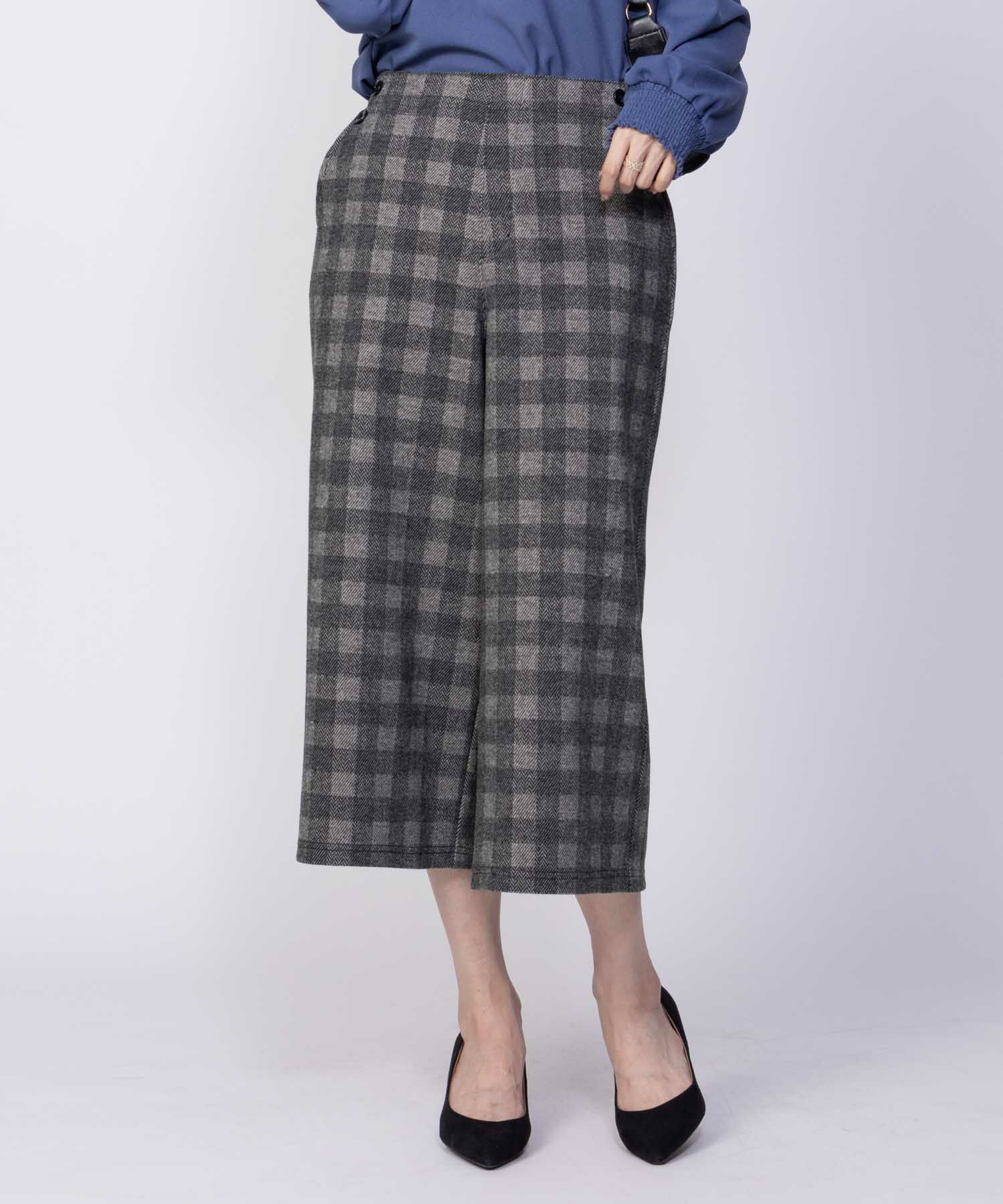 Howdy Marie  ニットワイドクロップドパンツ レディース商品サムネイル-10