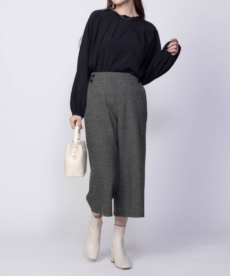 Howdy Marie ニットワイドクロップドパンツ レディース商品画像-12