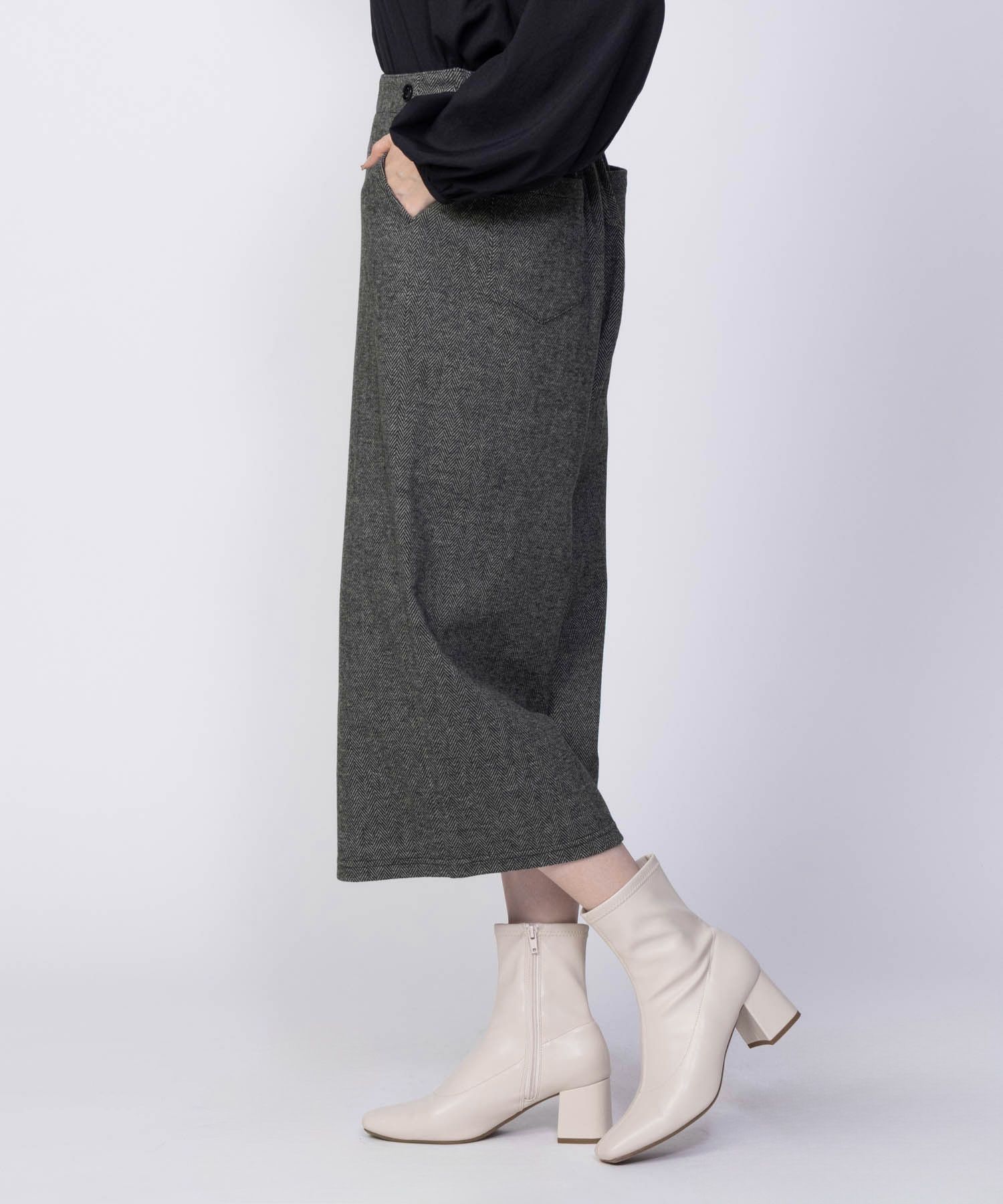 Howdy Marie ニットワイドクロップドパンツ レディース商品サムネイル-15
