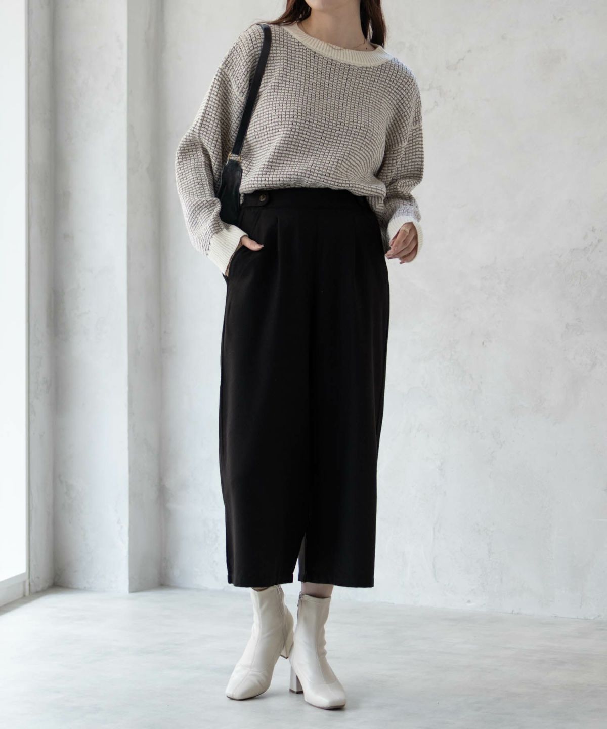 Howdy Marie TRワイドクロップドパンツ レディース