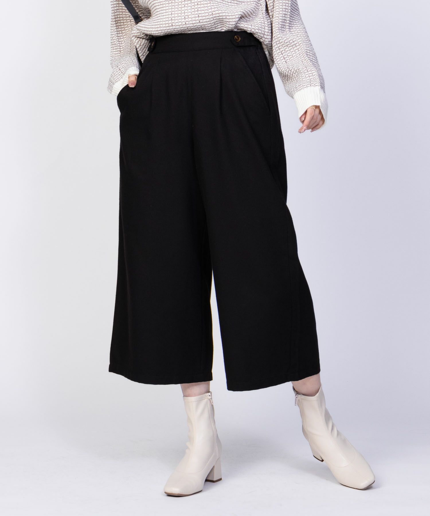 Howdy Marie TRワイドクロップドパンツ レディース