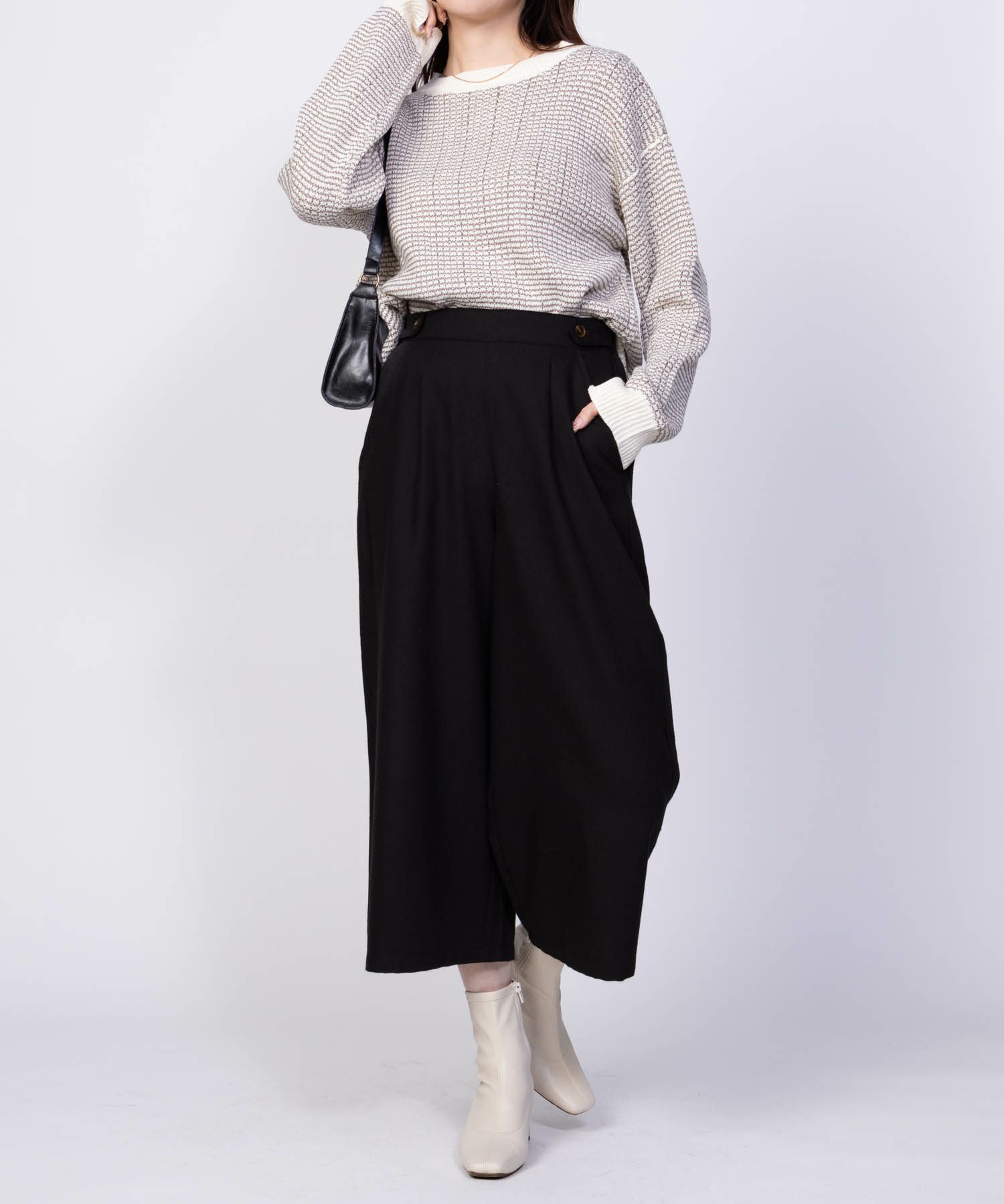 Howdy Marie  TRワイドクロップドパンツ レディース商品サムネイル-12