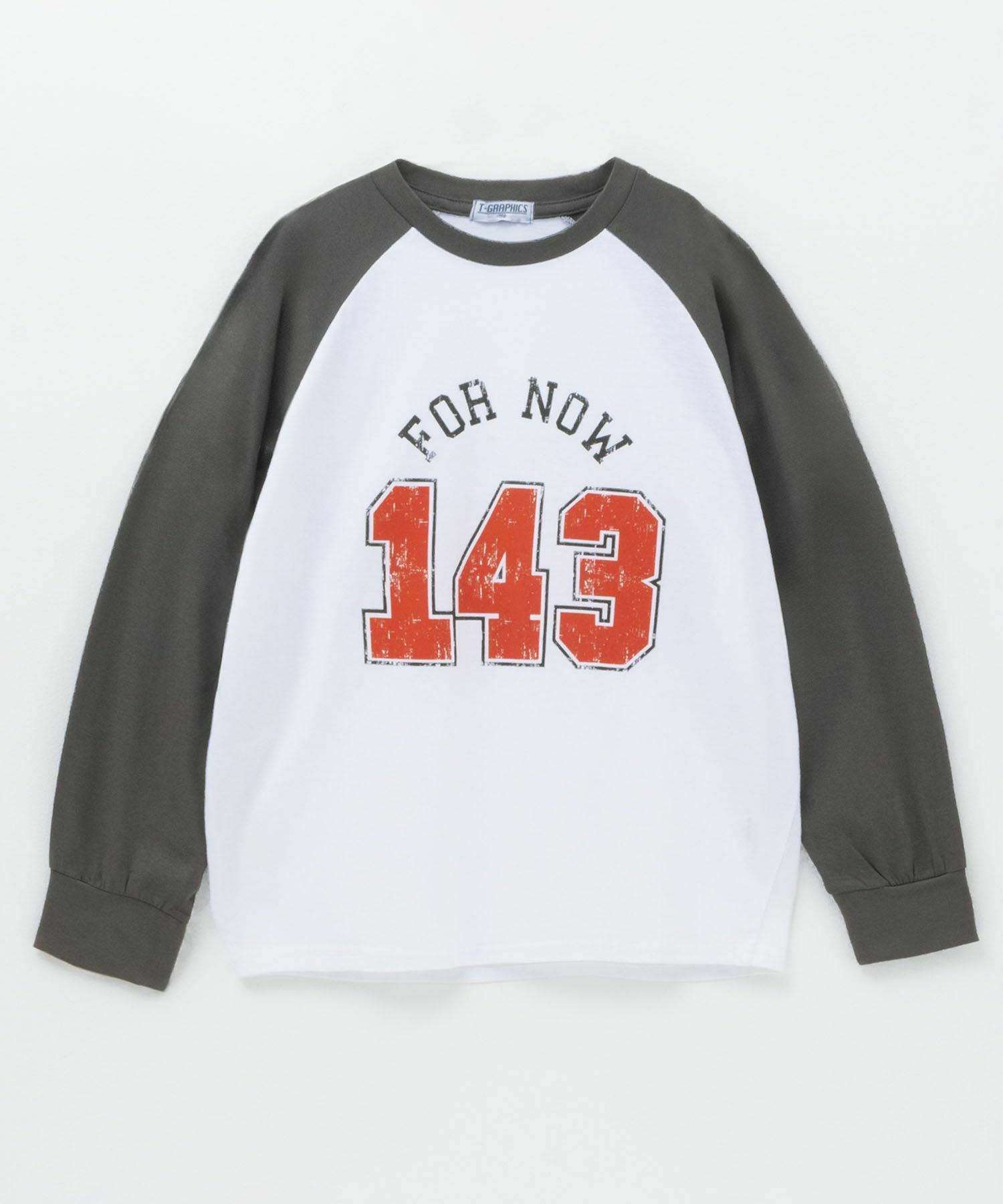 T-GRAPHICS  かすれラグラン長袖Tシャツ キッズ メール便 対応商品商品画像-4