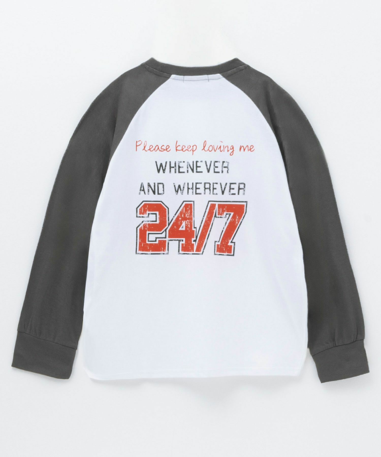 T-GRAPHICS  かすれラグラン長袖Tシャツ キッズ メール便 対応商品商品画像-5