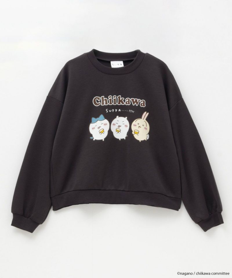 ちいかわ ポンチ素材トレーナー ちいかわ ハチワレ うさぎ キッズ商品画像-1