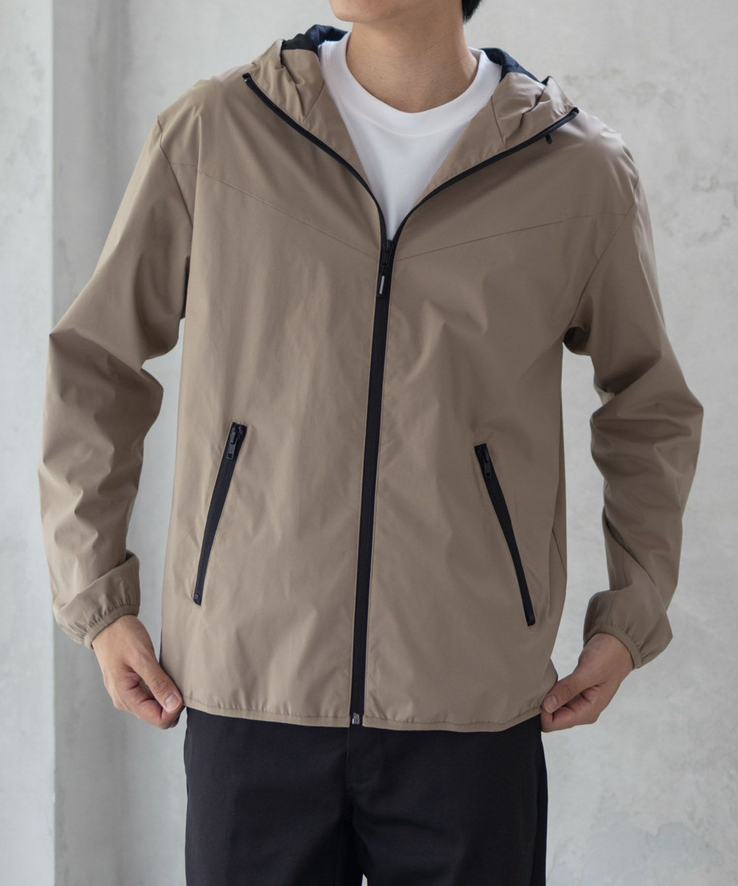 NAVY SOLOTEX(R)使用 裏メッシュフードジャケット メンズ
