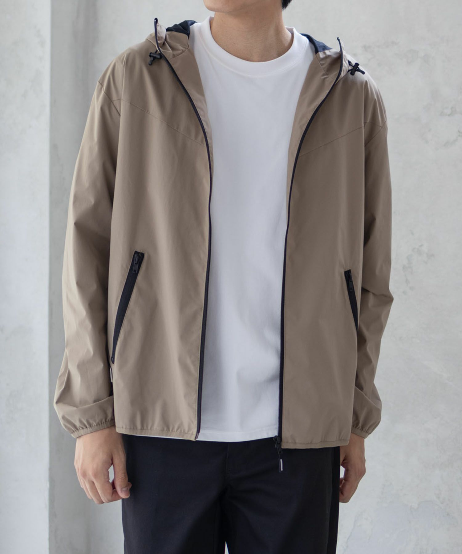 NAVY SOLOTEX(R)使用 裏メッシュフードジャケット メンズ