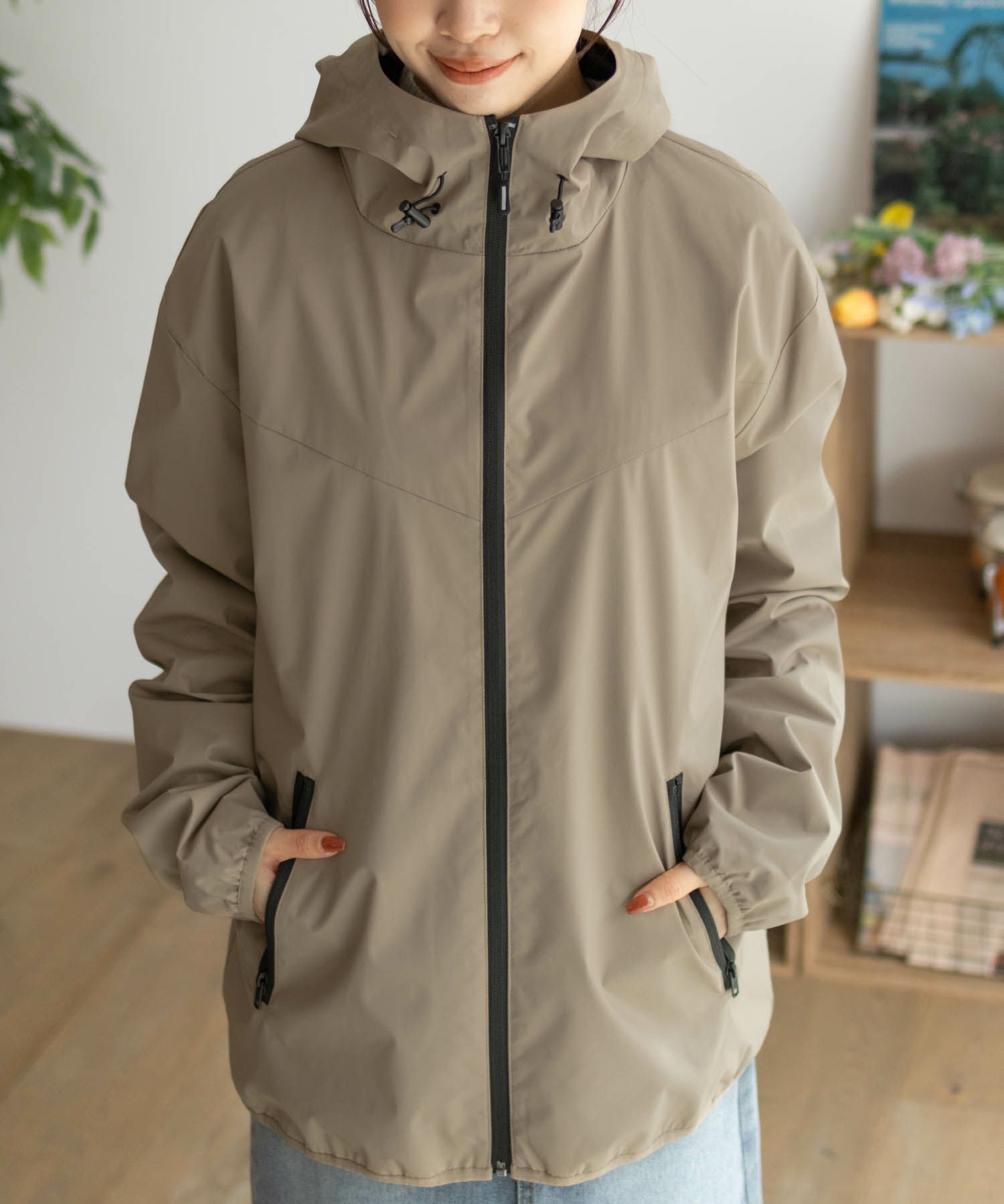 NAVY SOLOTEX(R)使用 裏メッシュフードジャケット メンズ