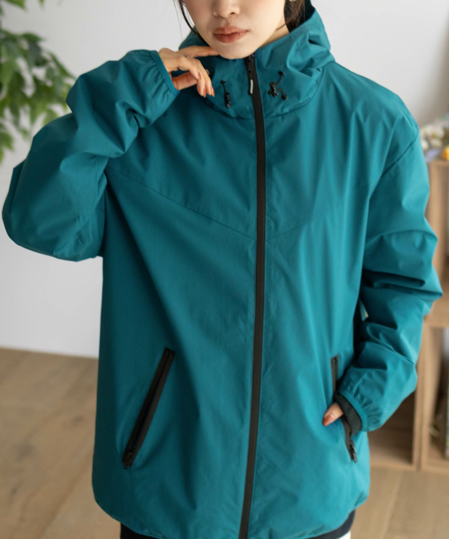 NAVY SOLOTEX(R)使用 裏メッシュフードジャケット メンズ