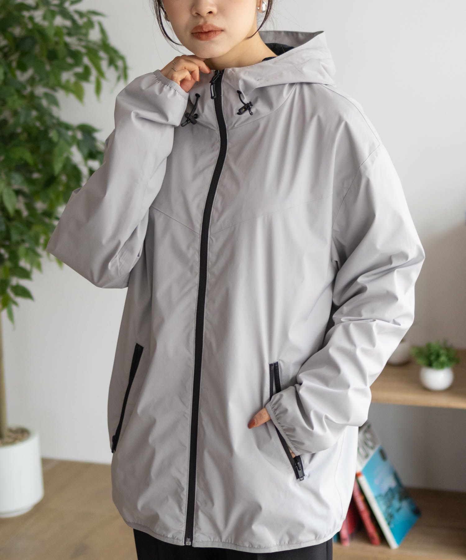 NAVY SOLOTEX(R)使用 裏メッシュフードジャケット メンズ