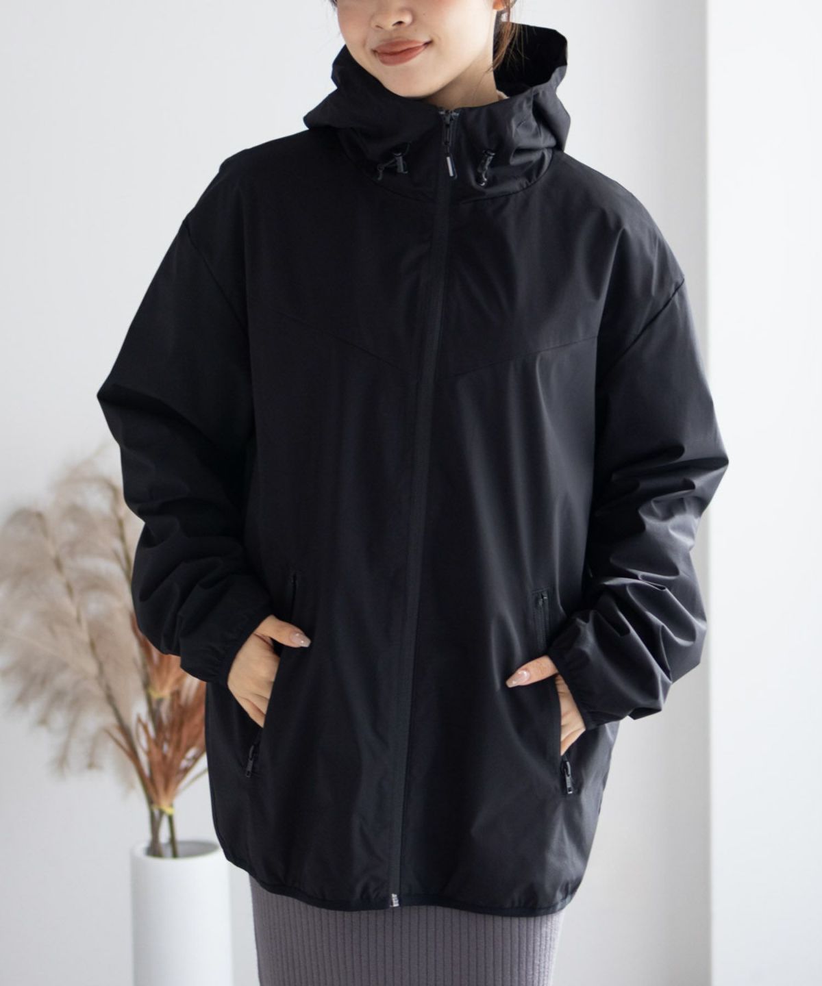 NAVY SOLOTEX(R)使用 裏メッシュフードジャケット メンズ