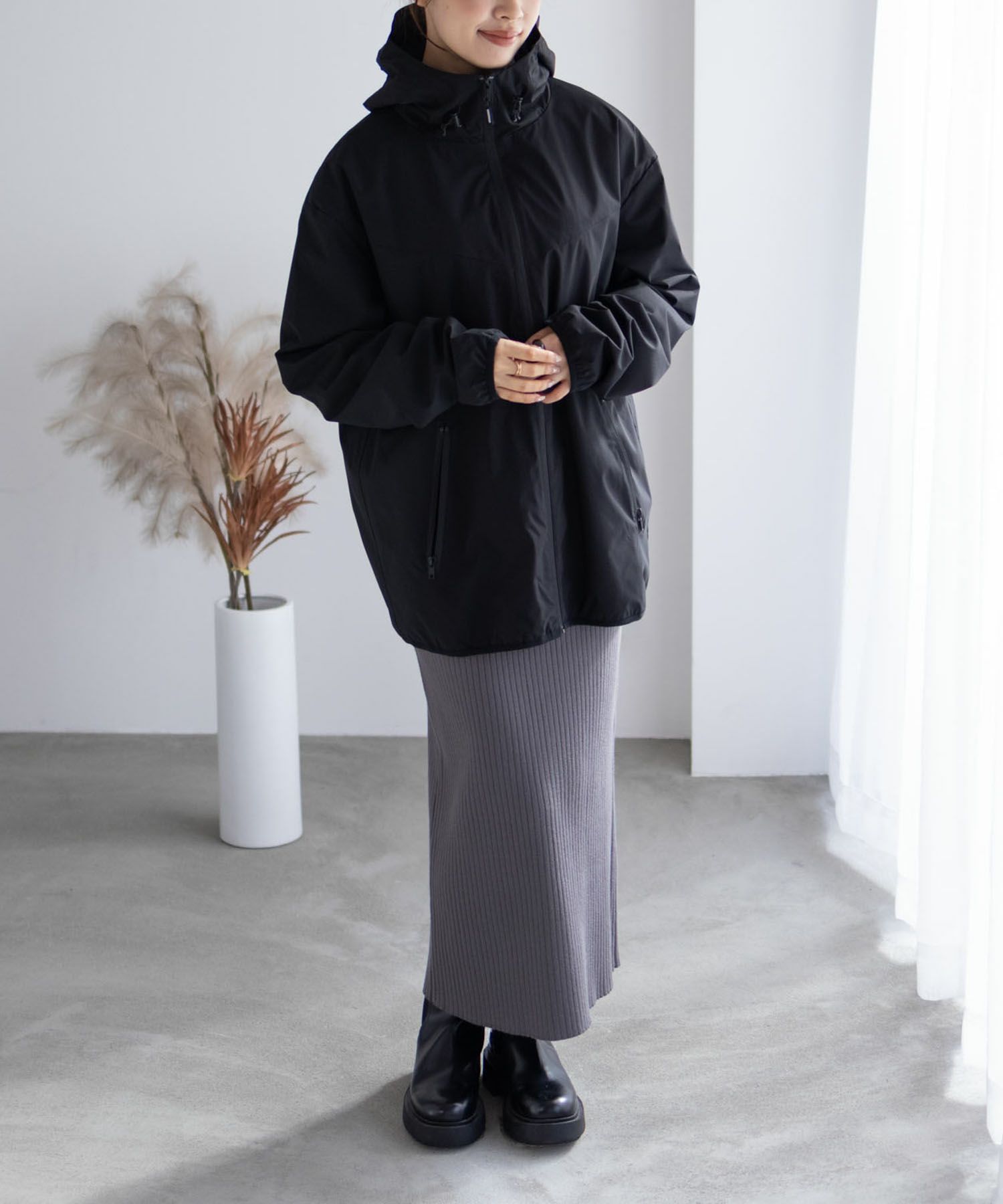 NAVY シャットアウター SOLOTEX(R)使用 裏メッシュフードジャケット メンズ商品画像-28