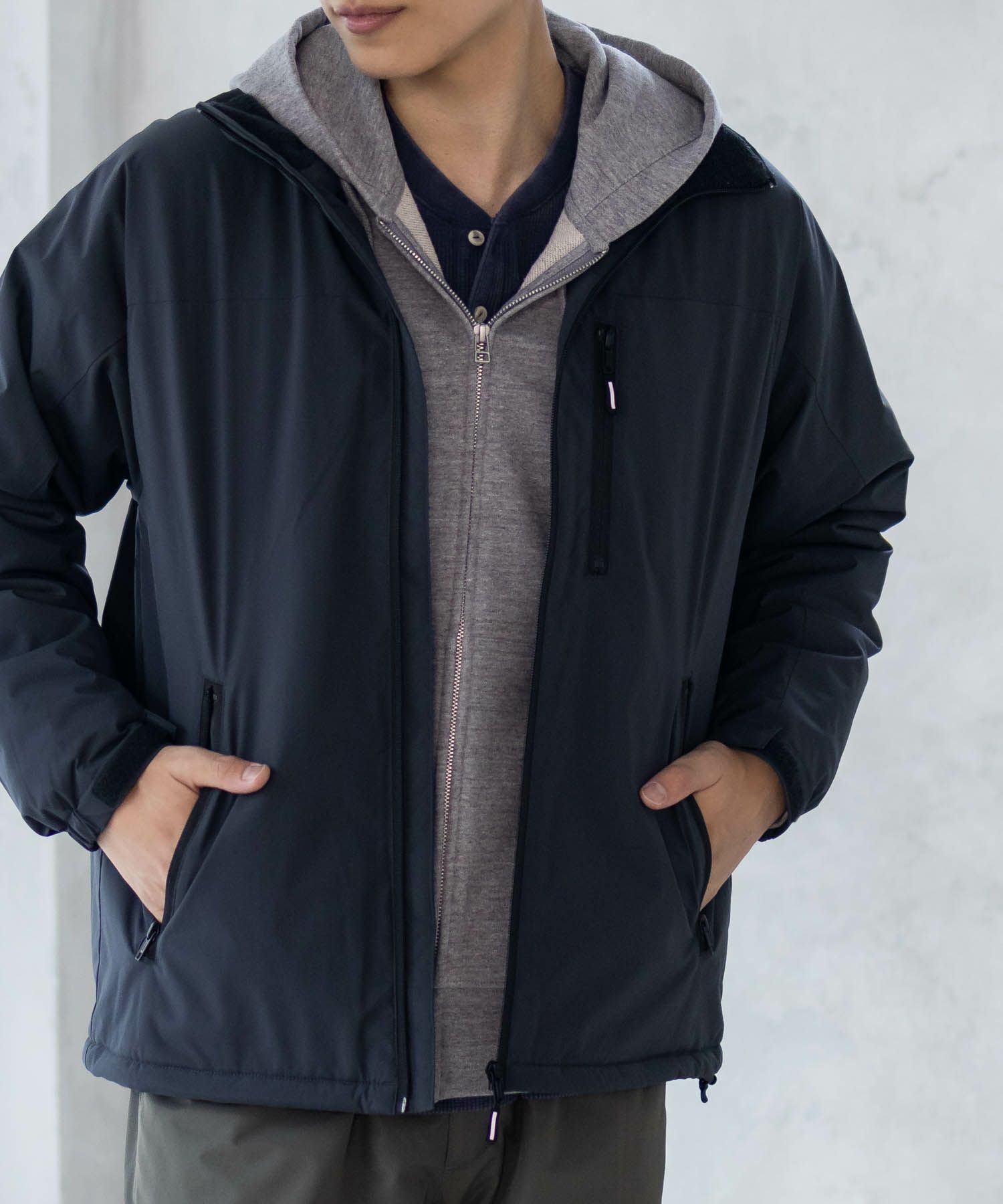 NAVY シャットアウター SOLOTEX(R)使用 裏シャギースタンドジャケット メンズ商品サムネイル-3