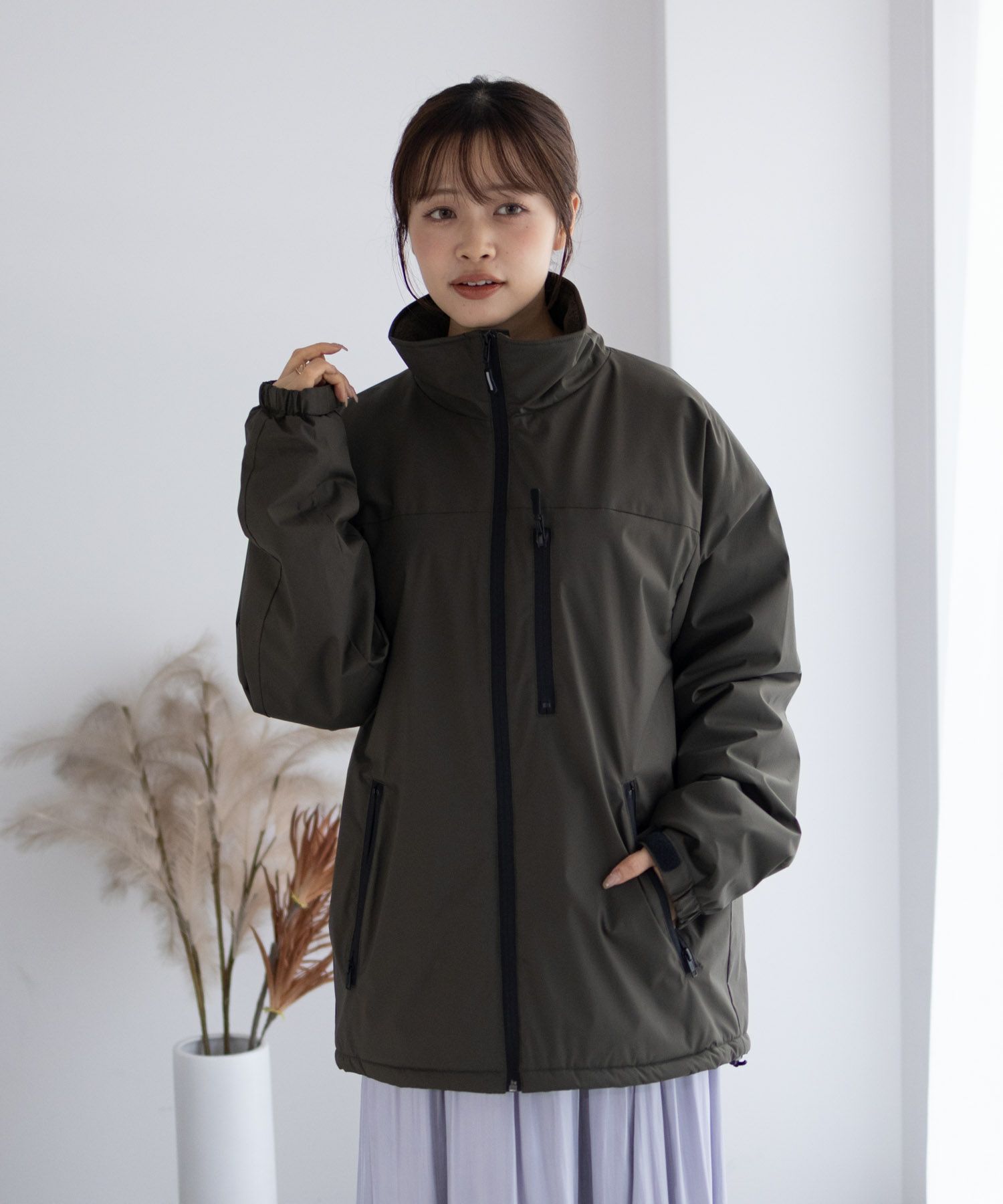 NAVY SOLOTEX(R)使用 裏シャギースタンドジャケット メンズ