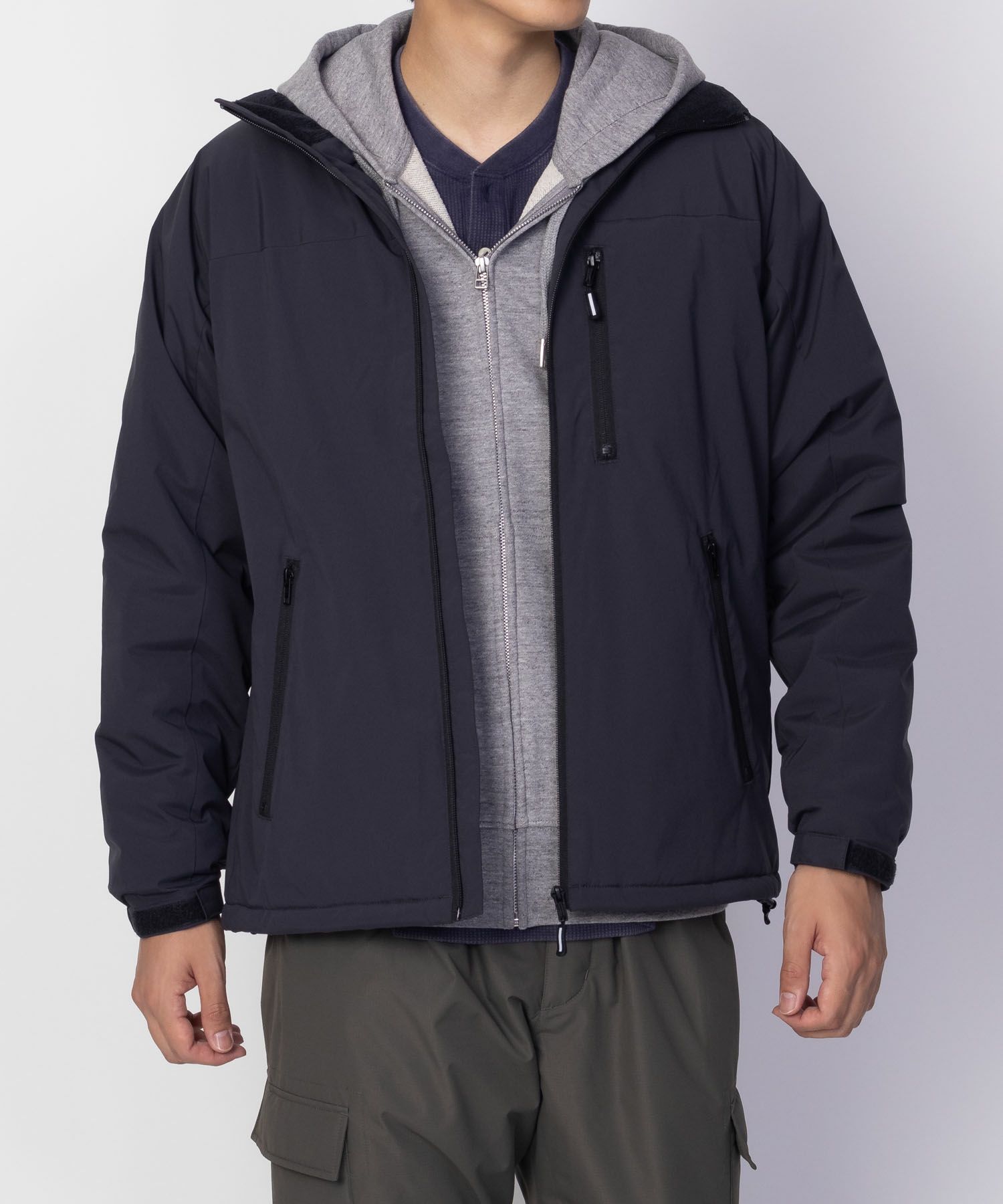 NAVY SOLOTEX(R)使用 裏シャギースタンドジャケット メンズ