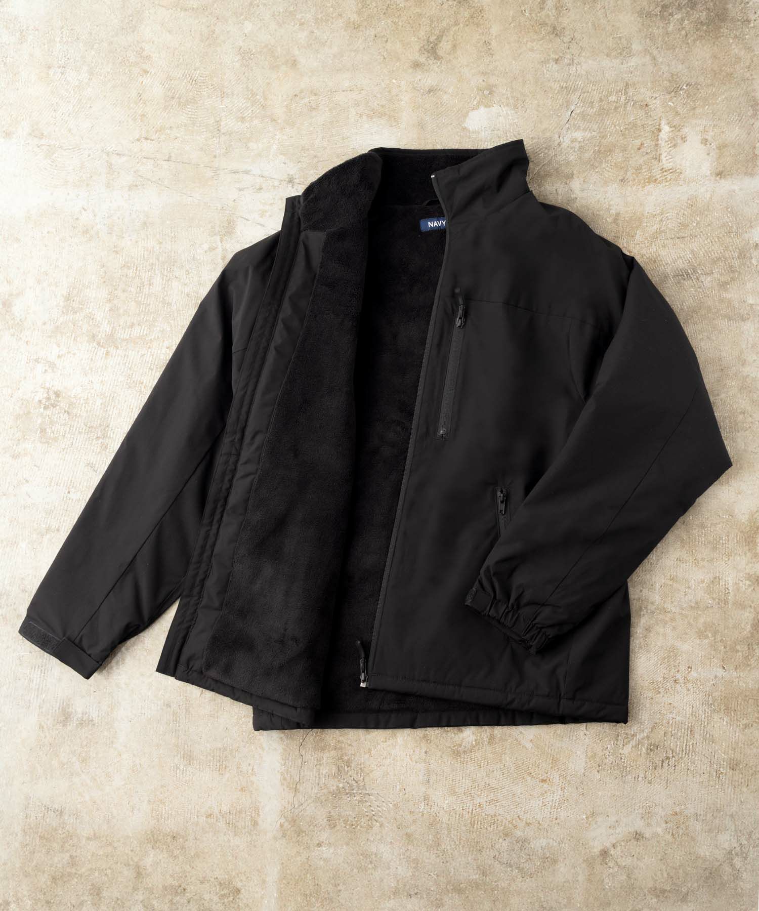 NAVY SOLOTEX(R)使用 裏シャギースタンドジャケット メンズ
