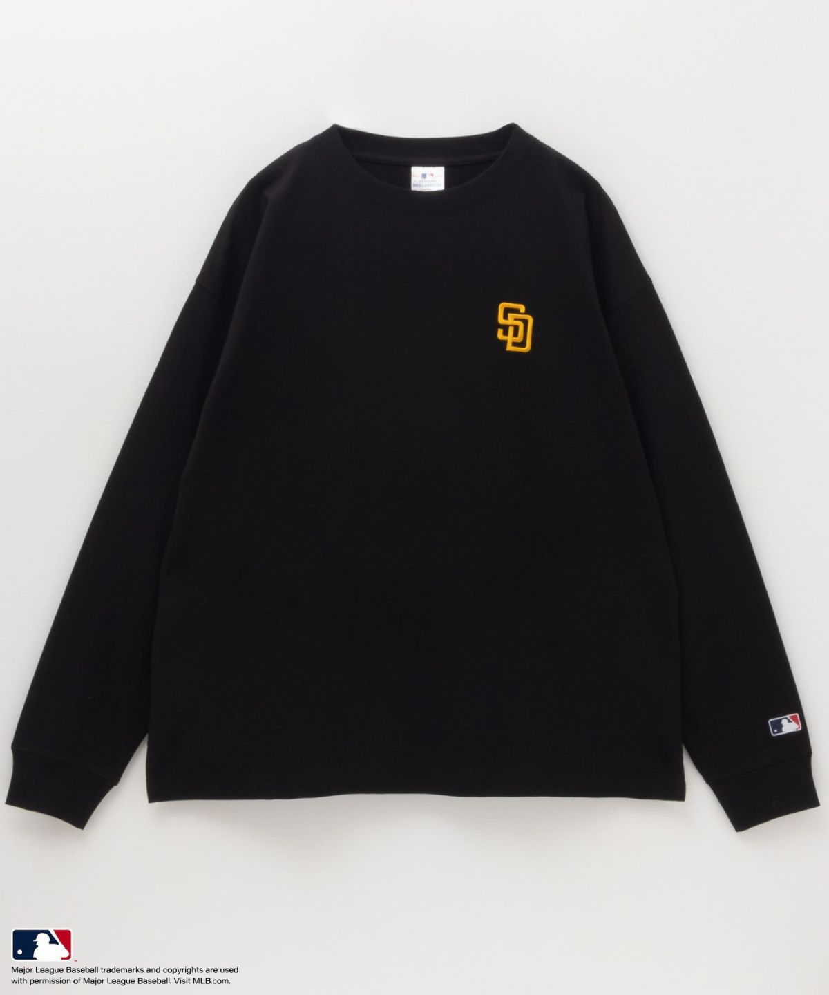 MLB ワンポイント刺繍ロングスリーブTシャツ メンズ