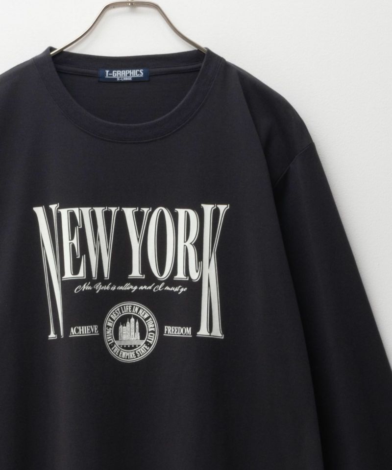 T-GRAPHICS  カレッジプリント長袖Tシャツ メンズ商品画像-2