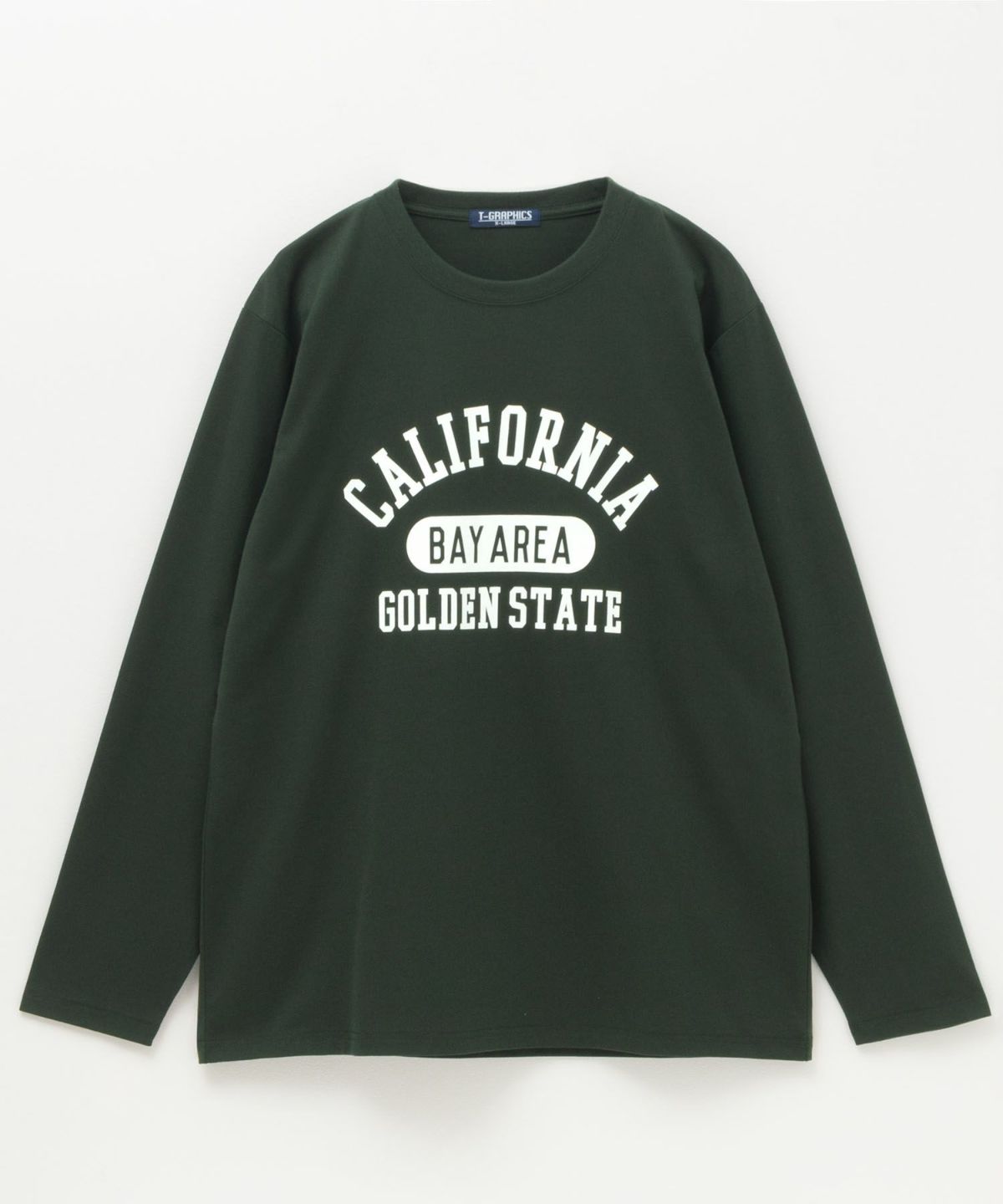 T-GRAPHICS カレッジプリント長袖Tシャツ メンズ