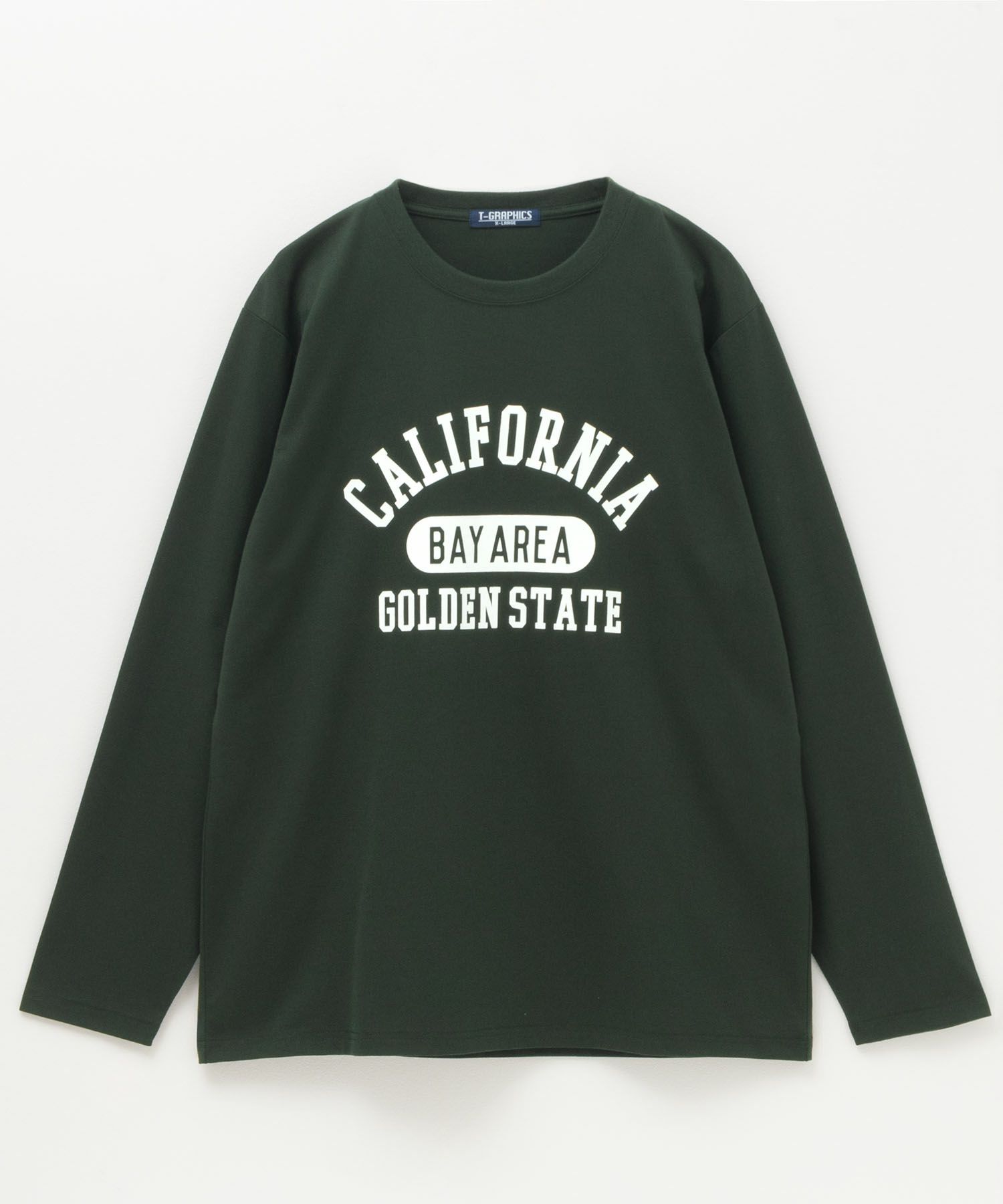 T-GRAPHICS カレッジプリント長袖Tシャツ メンズ