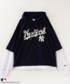 MLB  フェイクレイヤードTシャツパーカー メンズ商品サムネイル-4