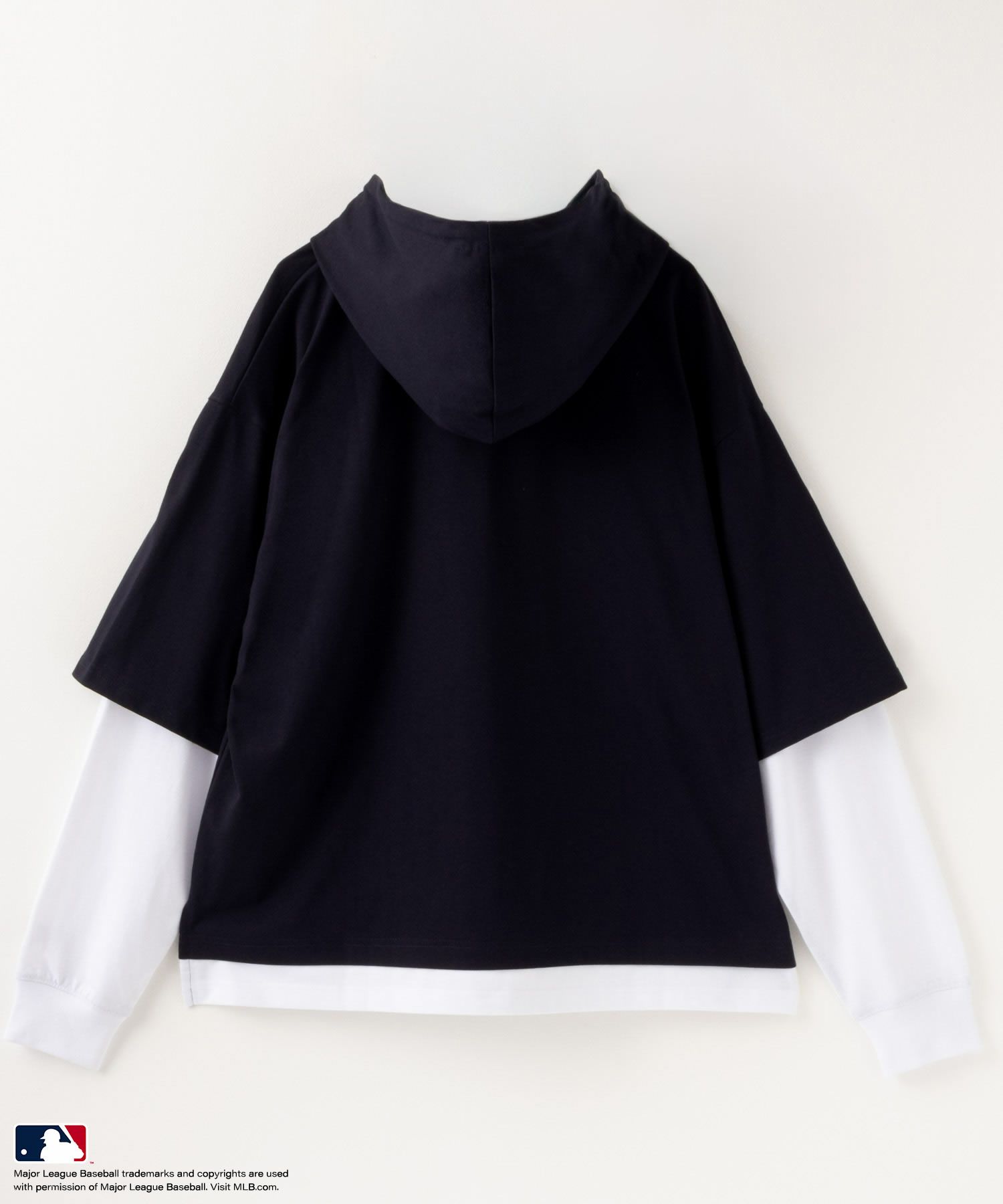MLB  フェイクレイヤードTシャツパーカー メンズ商品サムネイル-5