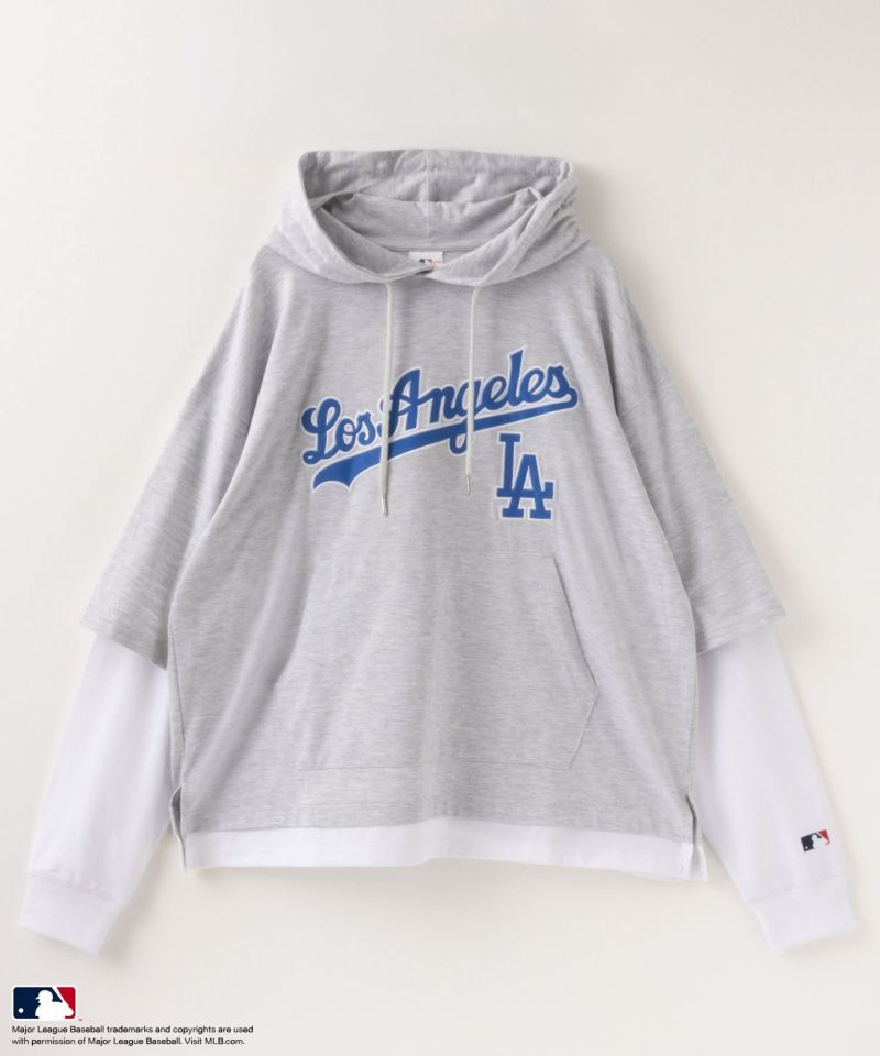 MLB  フェイクレイヤードTシャツパーカー メンズ商品画像-6