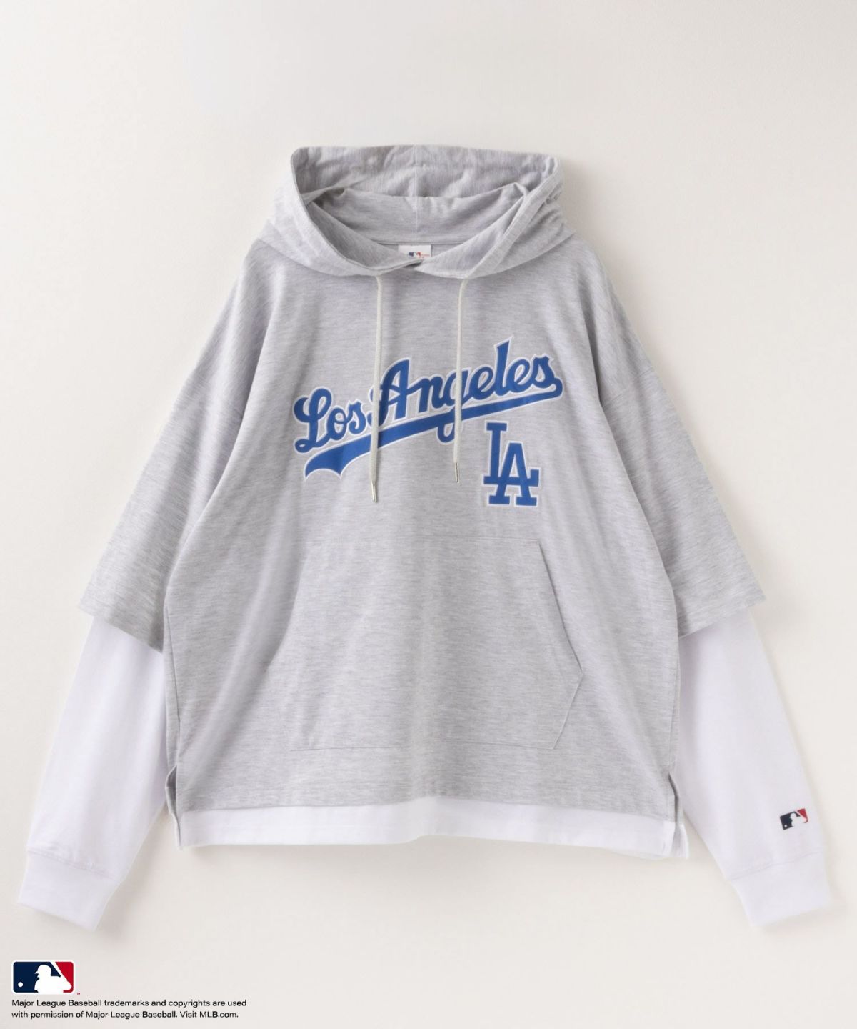 MLB フェイクレイヤードTシャツパーカー メンズ