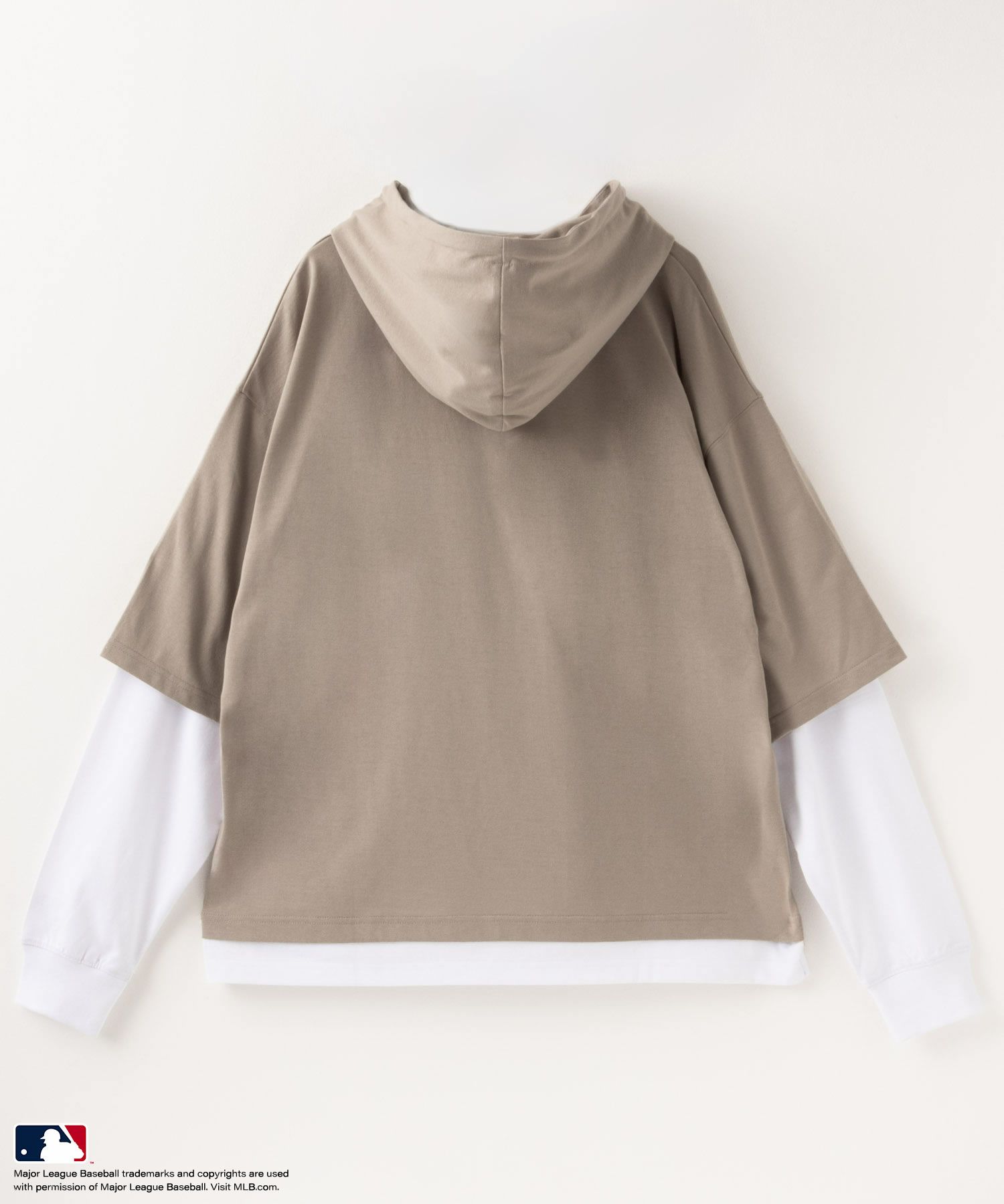 MLB フェイクレイヤードTシャツパーカー メンズ