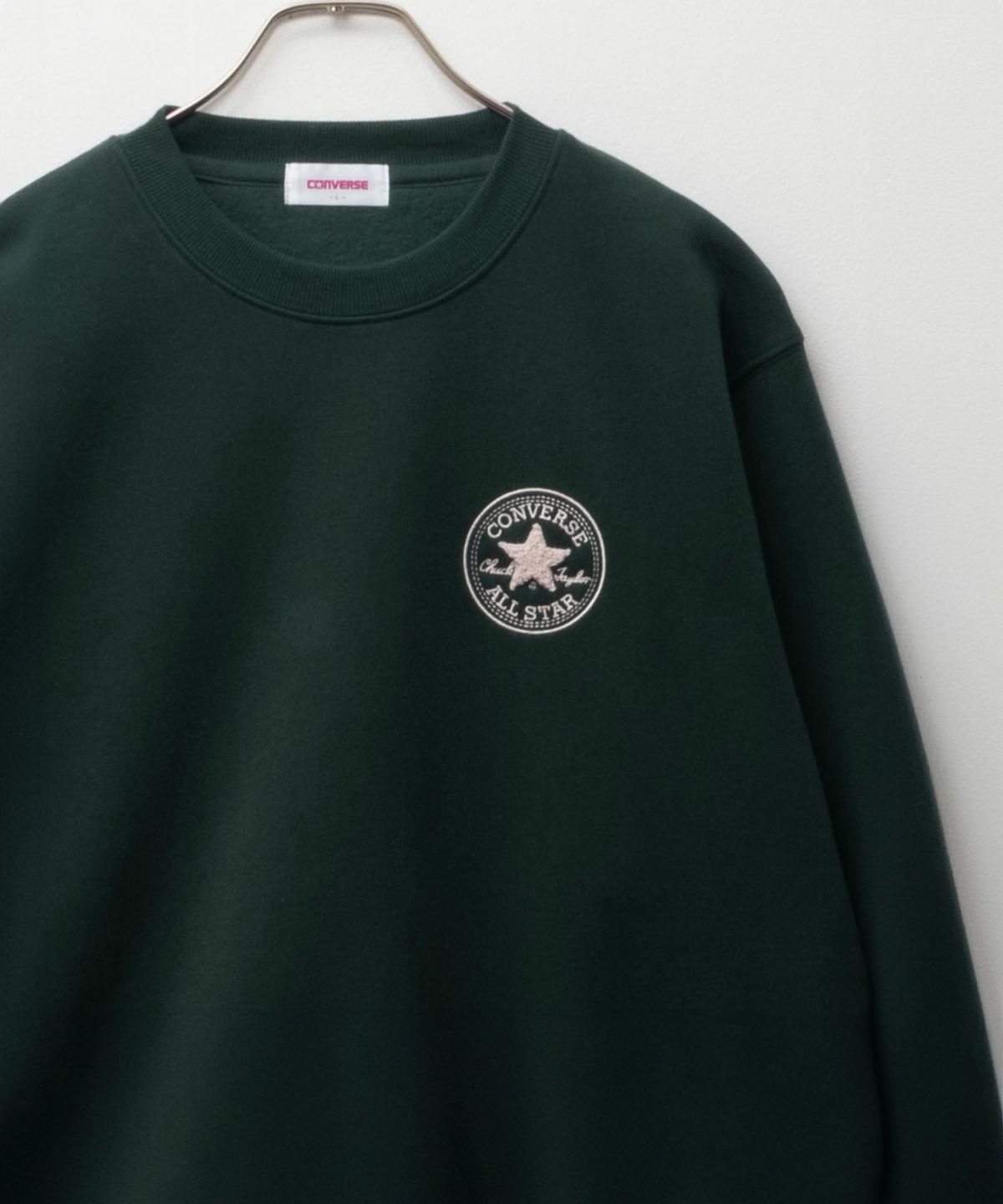 CONVERSE ワンポイントサガラ刺繍クルートレーナー メンズ