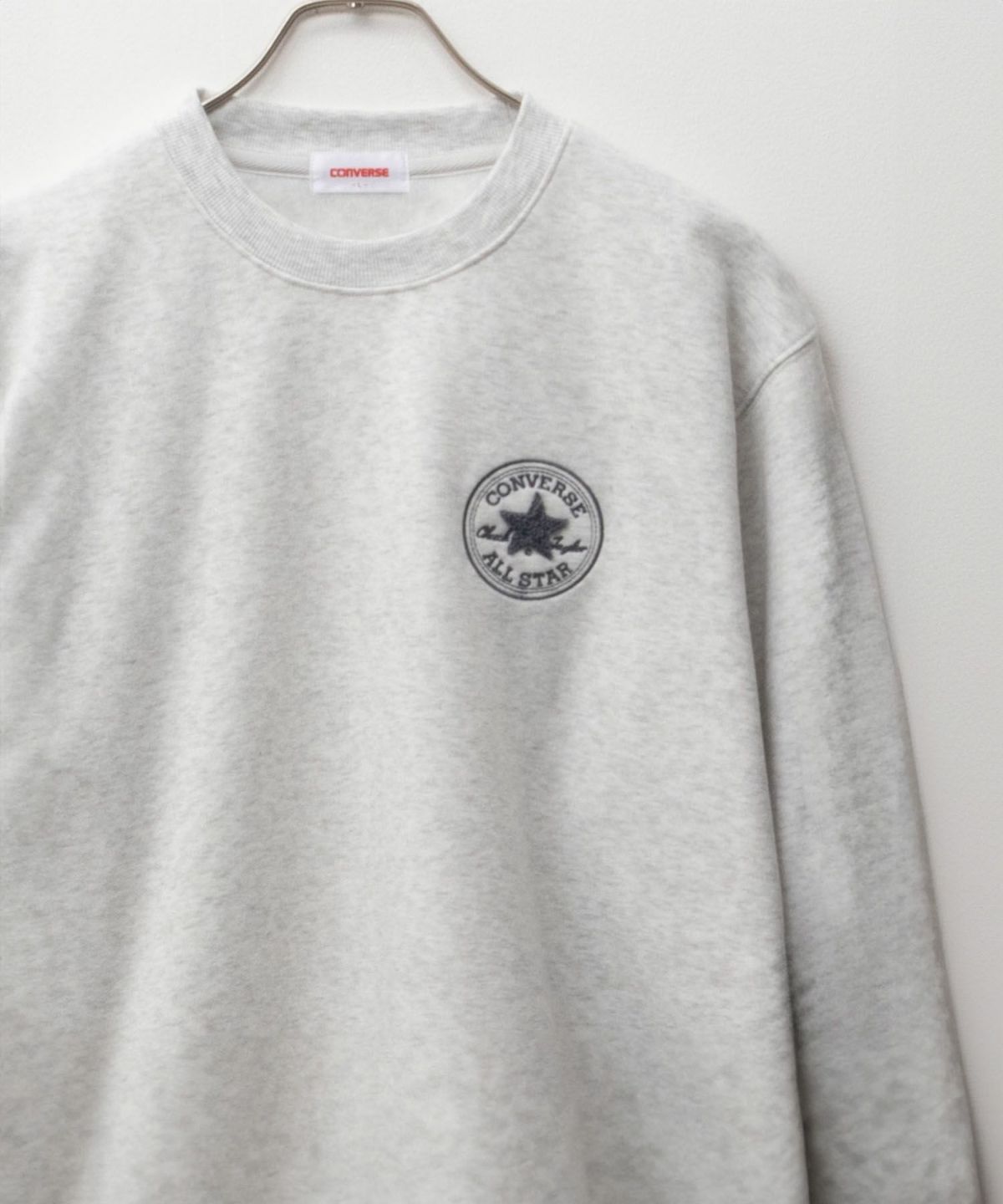 CONVERSE ワンポイントサガラ刺繍クルートレーナー メンズ