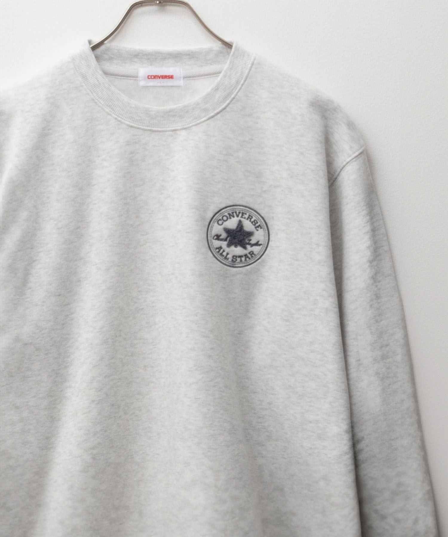 CONVERSE ワンポイントサガラ刺繍クルートレーナー メンズ