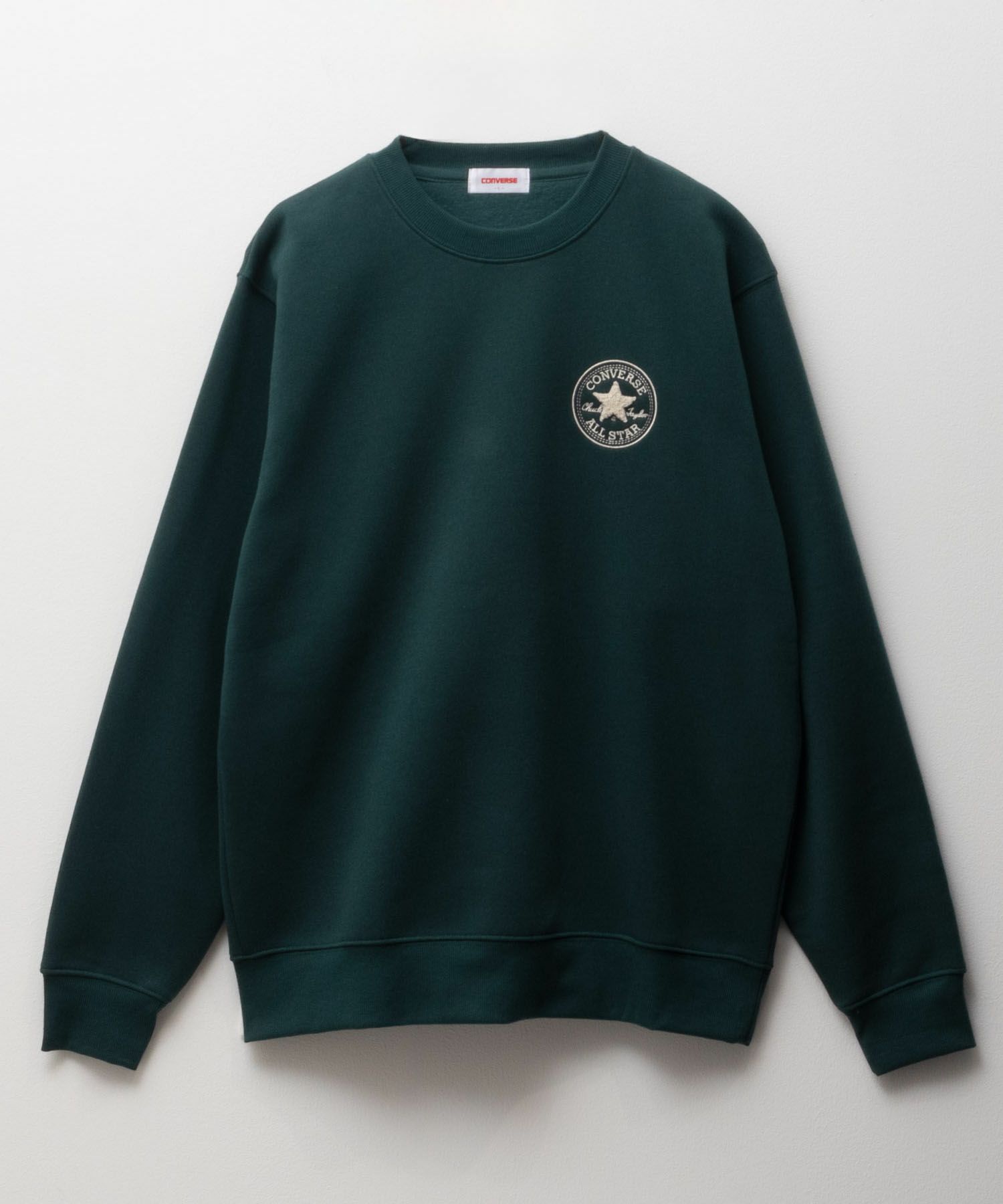 CONVERSE ワンポイントサガラ刺繍クルートレーナー メンズ