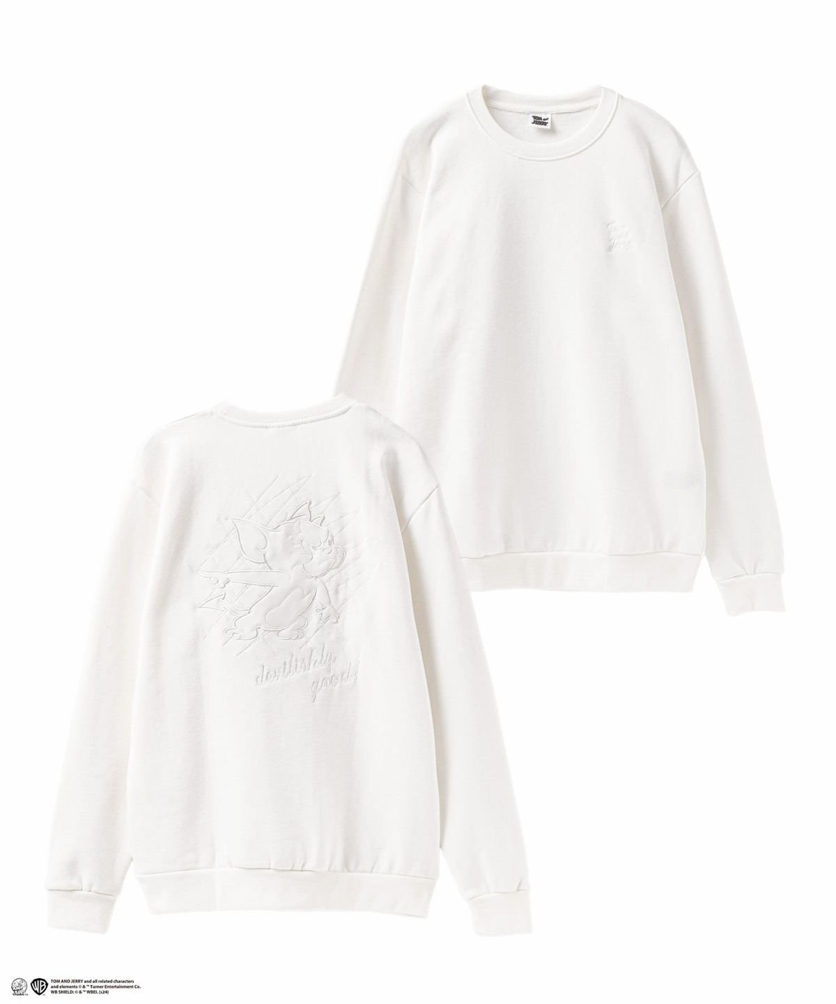 Tom and Jerry バック合皮アップリケトレーナー メンズ