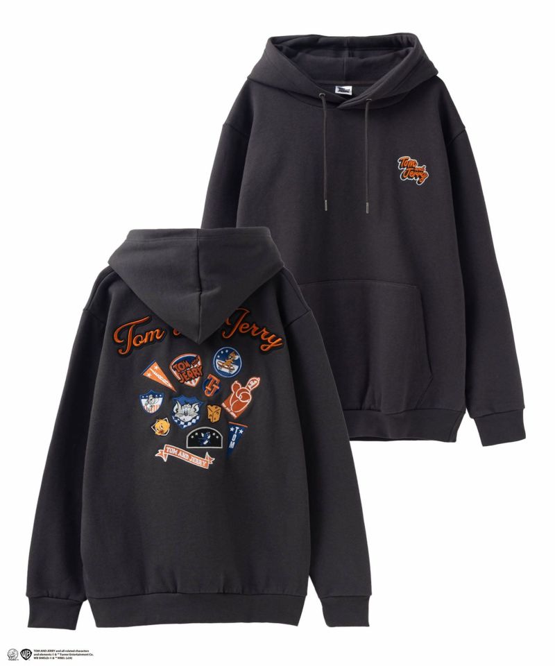 Tom and Jerry バックワッペン刺繍パーカー メンズ商品画像-2