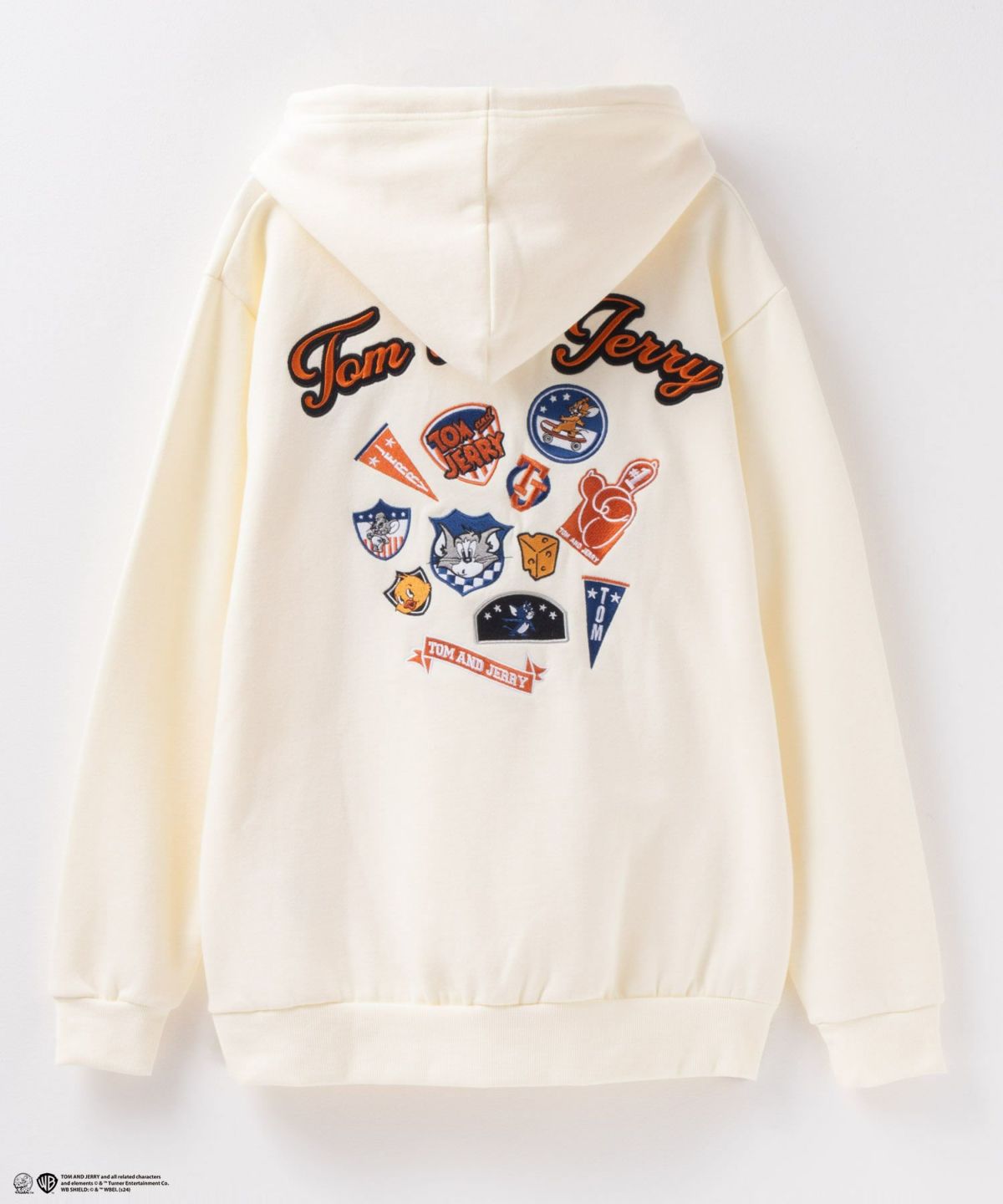 Tom and Jerry バックワッペン刺繍パーカー メンズ