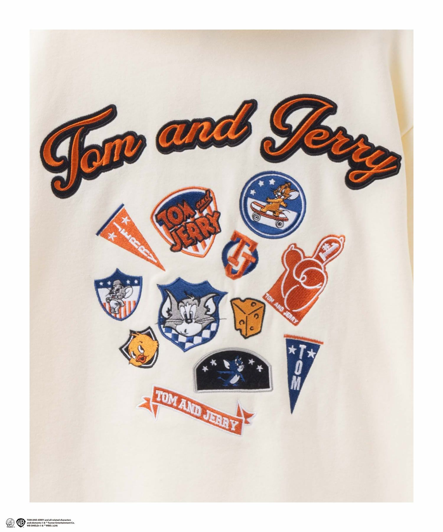 Tom and Jerry バックワッペン刺繍パーカー メンズ商品サムネイル-10