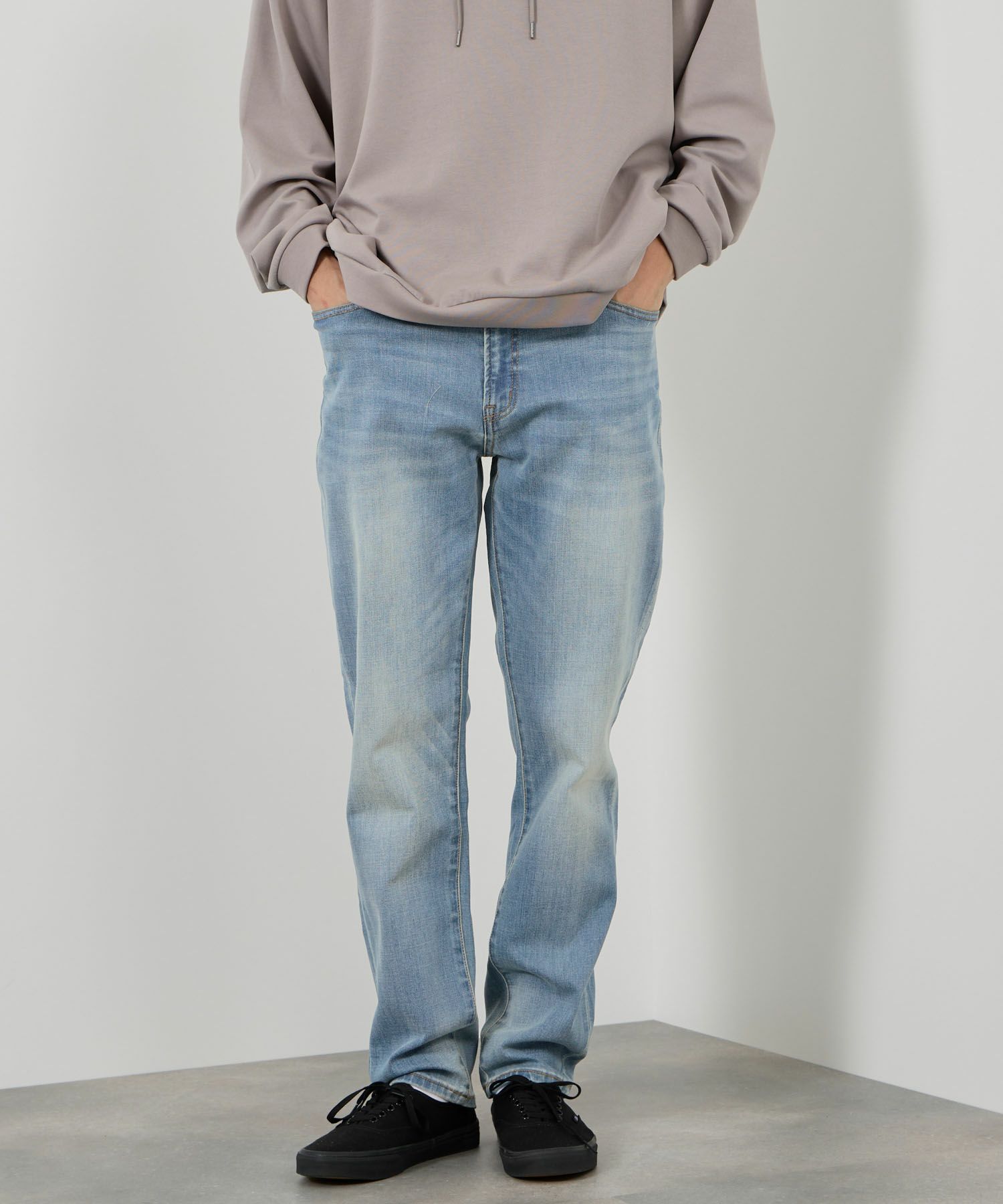 NAVY  毎日はきたくなるデニム「マイデニ」 テーパードパンツ メンズ商品サムネイル-1