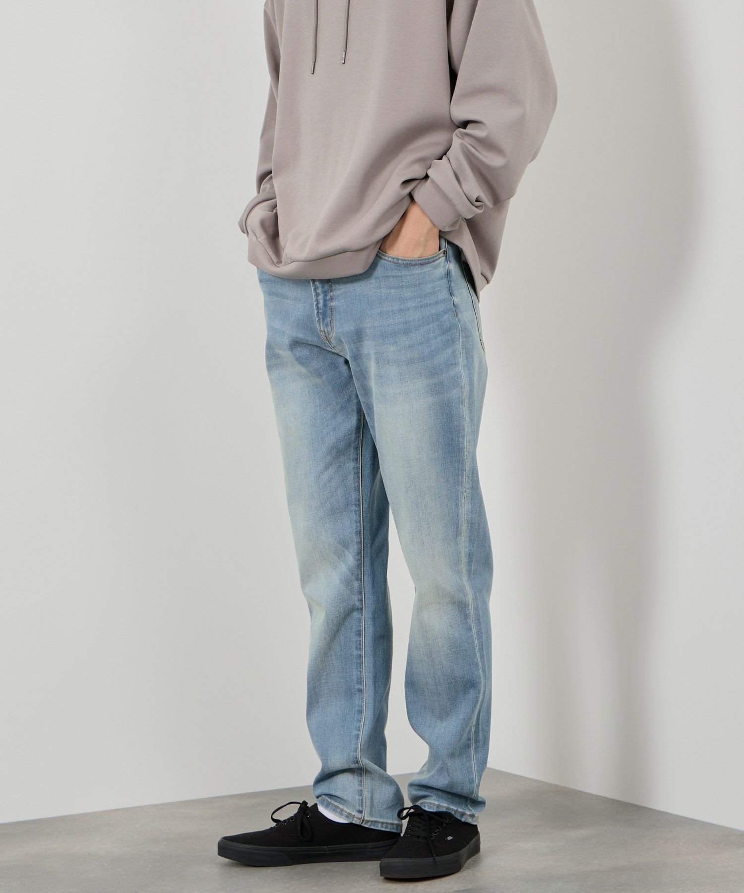 NAVY 毎日はきたくなるデニム「マイデニ」 テーパードパンツ メンズ