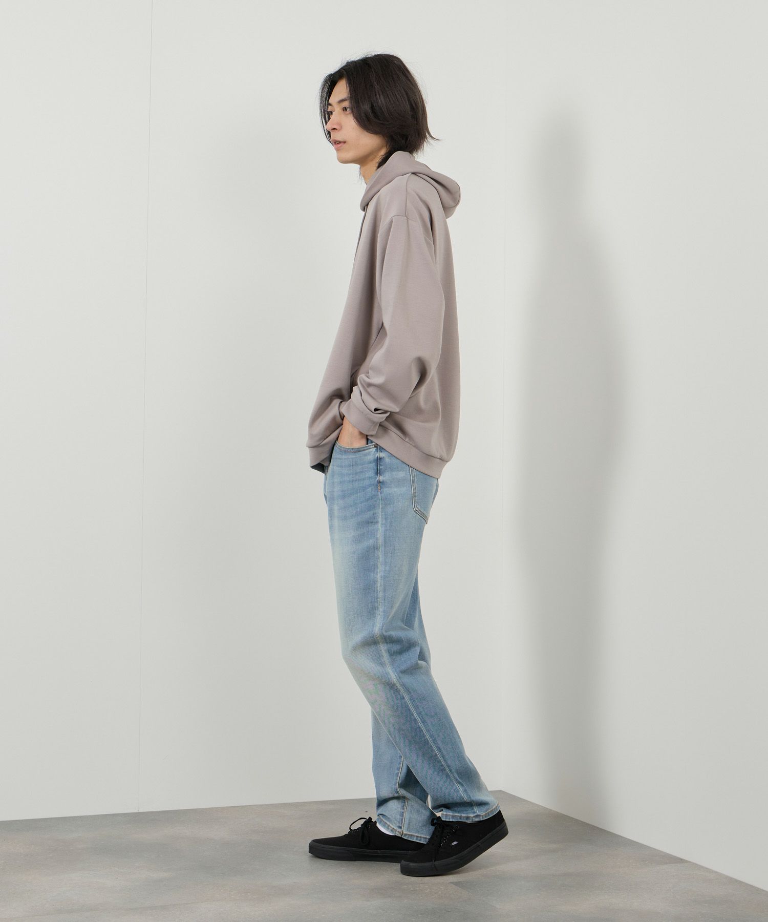 NAVY 毎日はきたくなるデニム「マイデニ」 テーパードパンツ メンズ