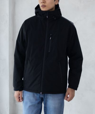 NAVY シャットアウター SOLOTEX(R)使用 裏シャギーフードジャケット メンズ