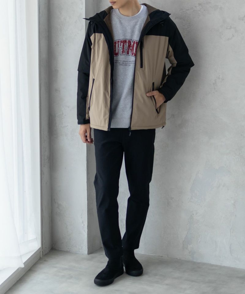 NAVY シャットアウター SOLOTEX(R)使用 裏シャギーフードジャケット メンズ商品画像-4