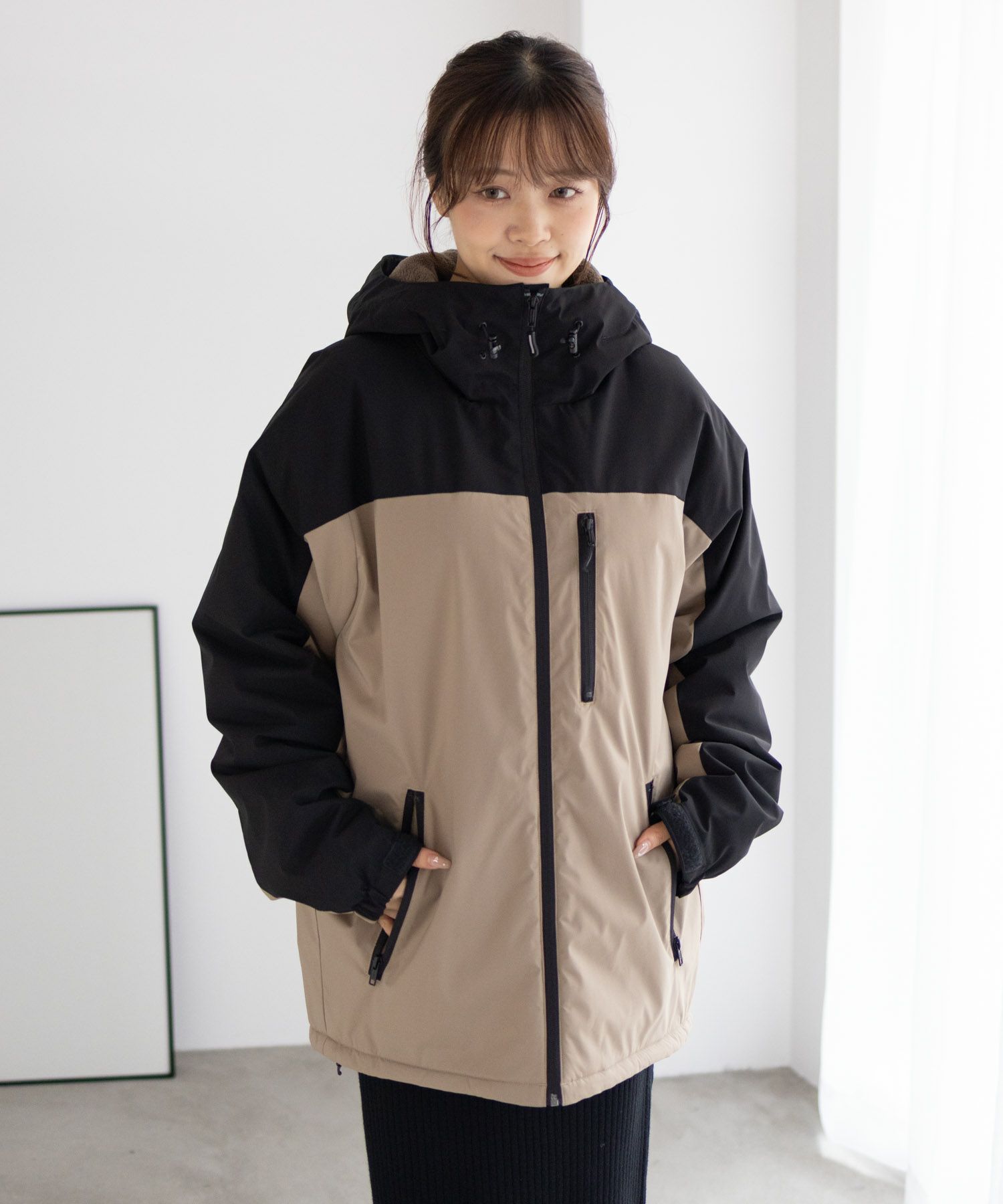 NAVY  シャットアウター SOLOTEX(R)使用 裏シャギーフードジャケット メンズ商品サムネイル-11