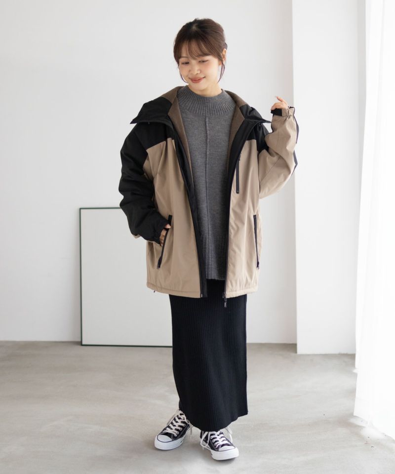 NAVY シャットアウター SOLOTEX(R)使用 裏シャギーフードジャケット メンズ商品画像-13